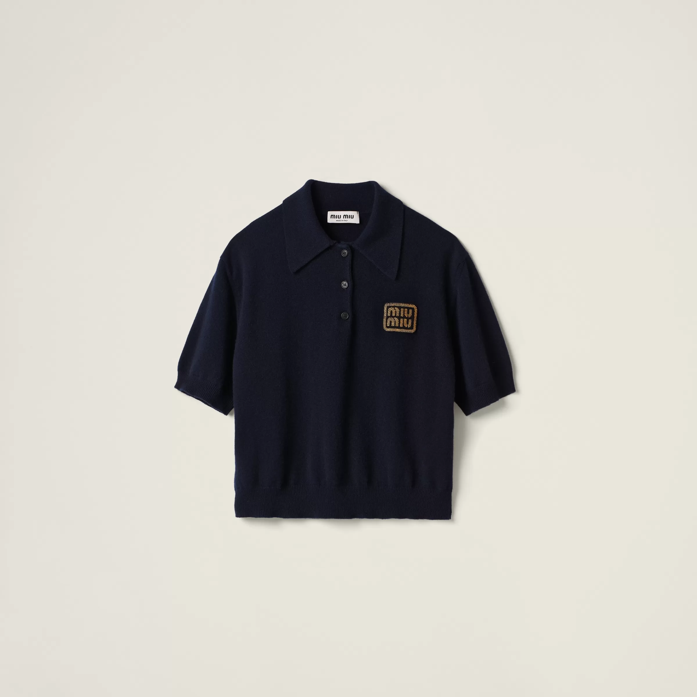 Miu Miu Cashmere Knit Polo Shirt |