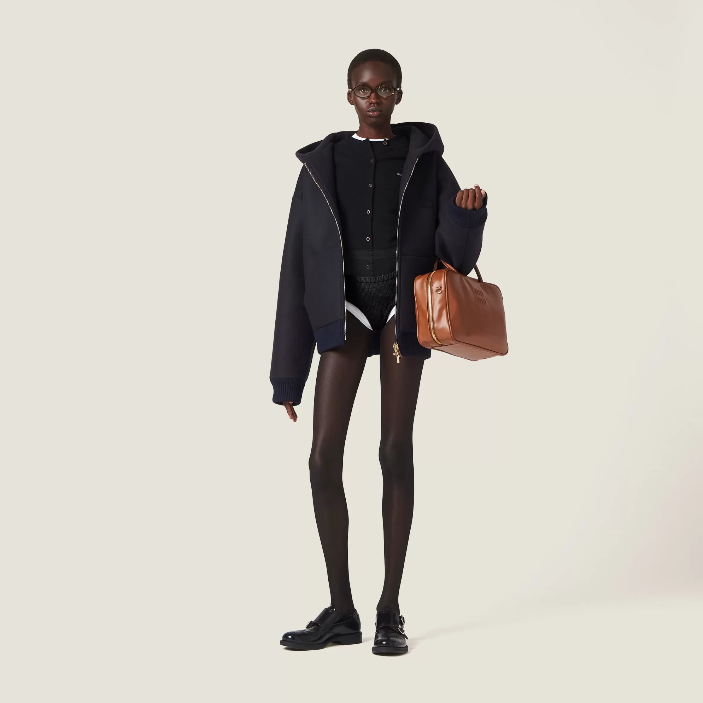 Miu Miu Cloth Hoodie Jacket |