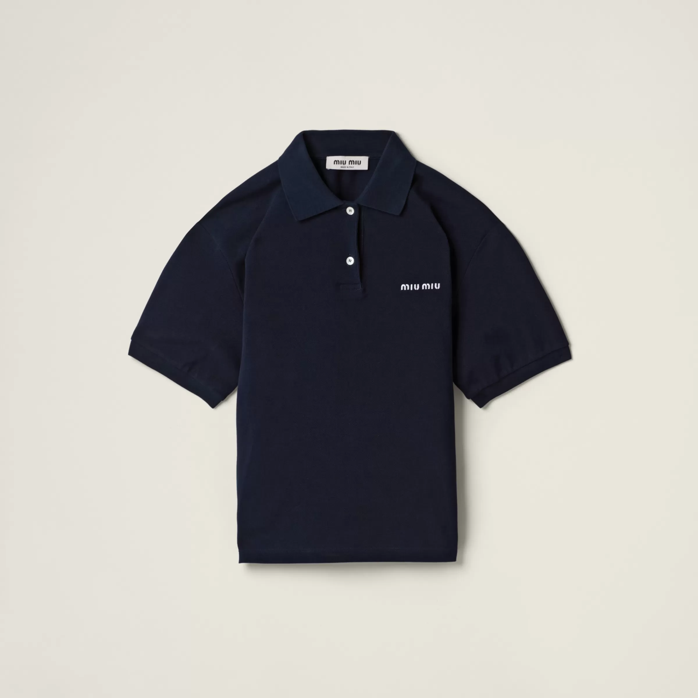 Miu Miu Cotton Piqué Polo Shirt |