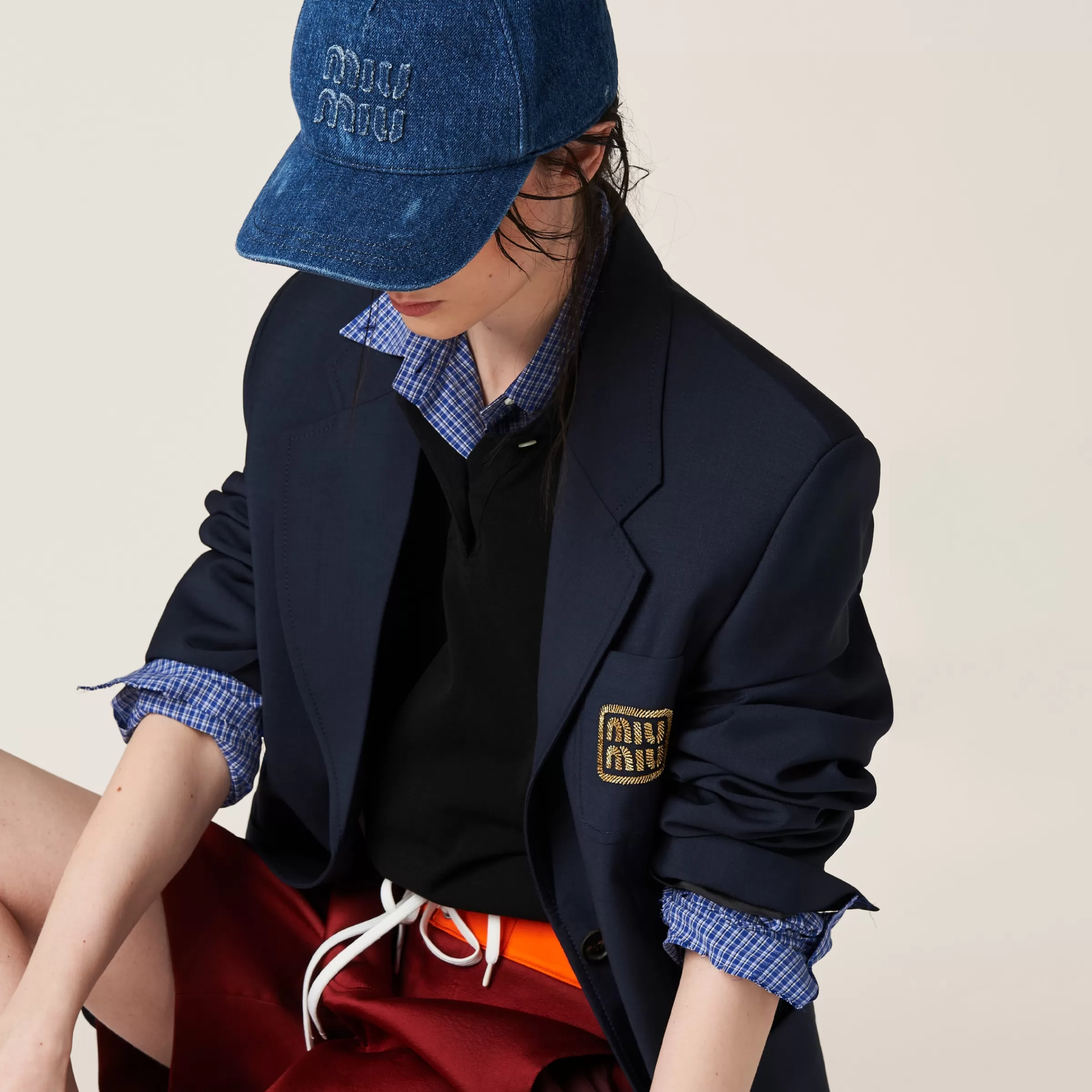 Miu Miu Denim Baseball Cap |