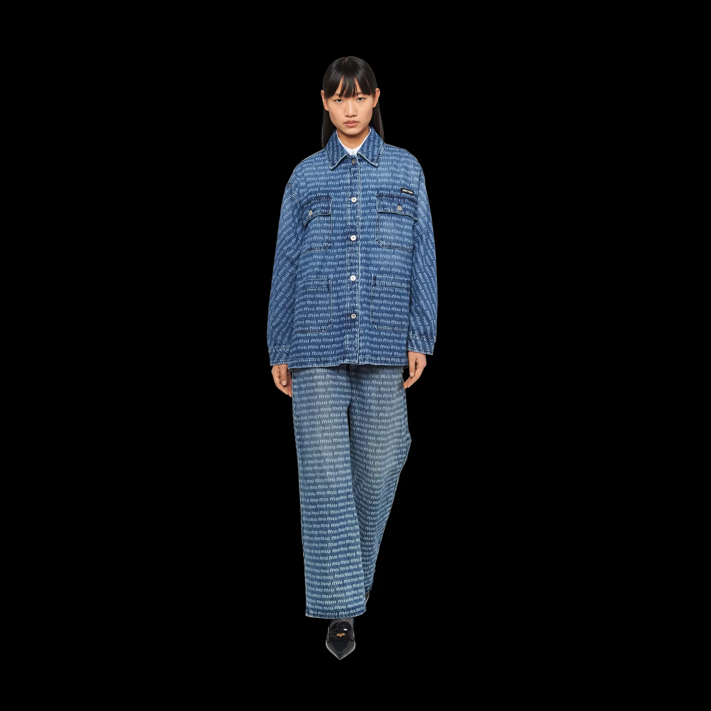 Miu Miu Denim Blouson Jacket |