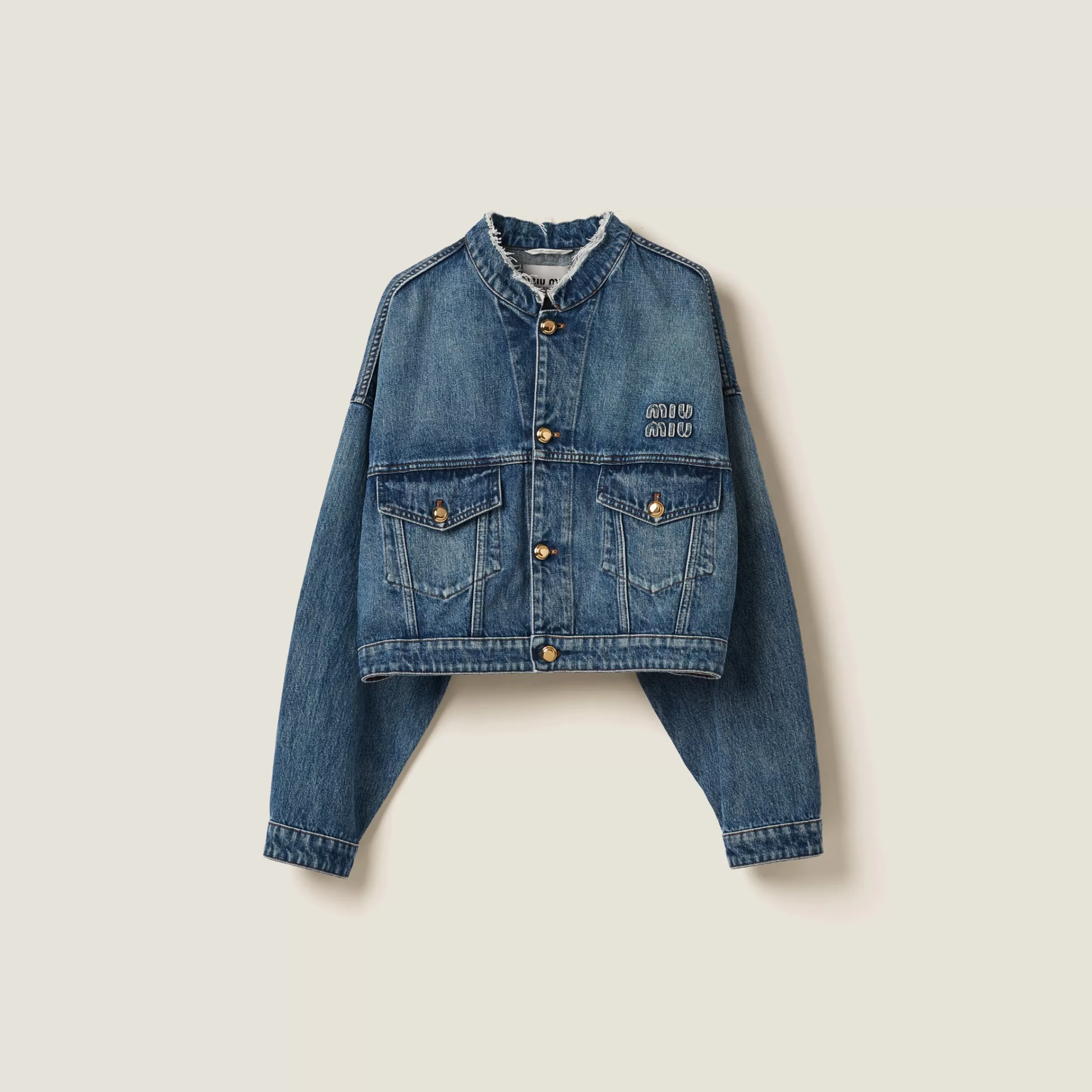 Miu Miu Denim Blouson Jacket |