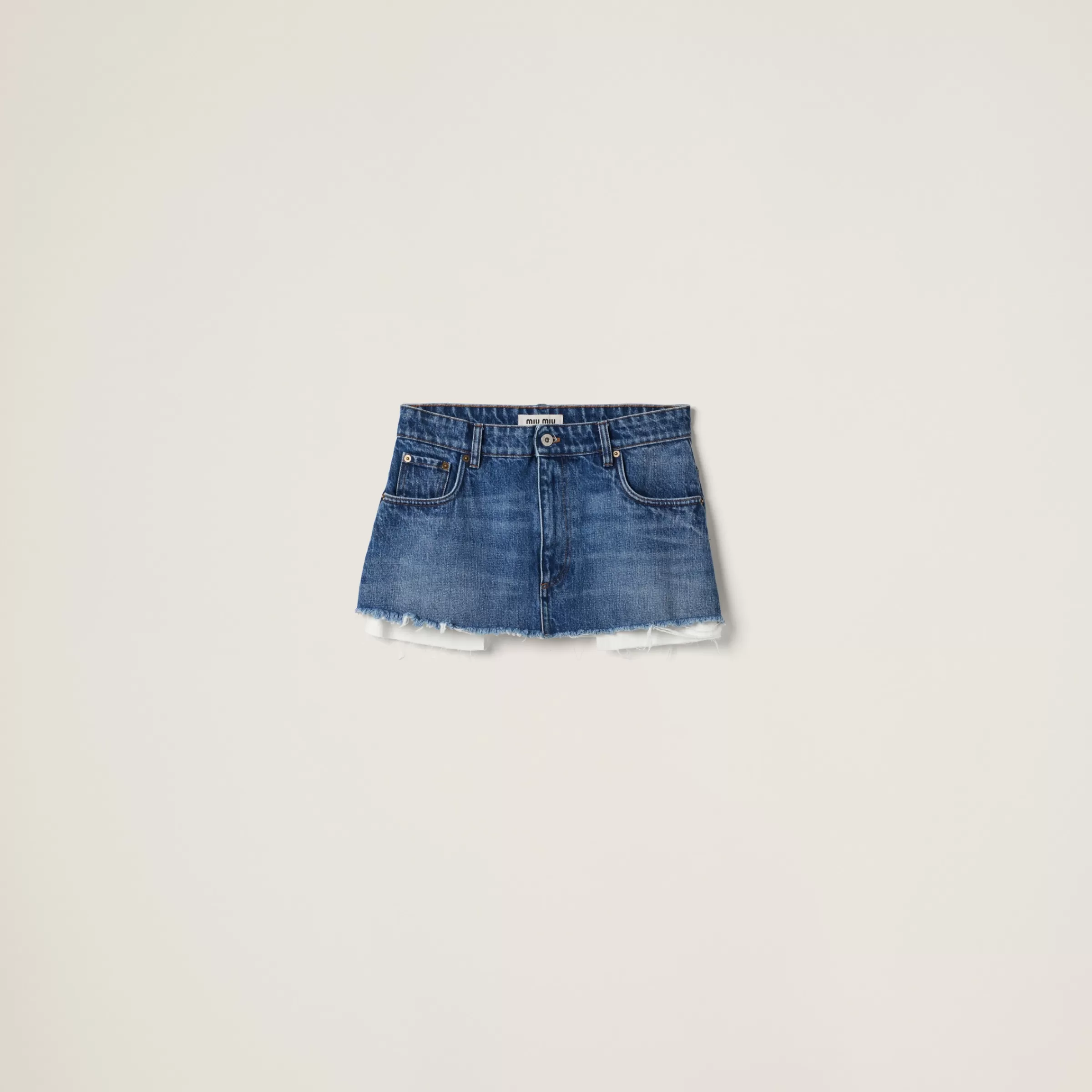 Miu Miu Denim Miniskirt |