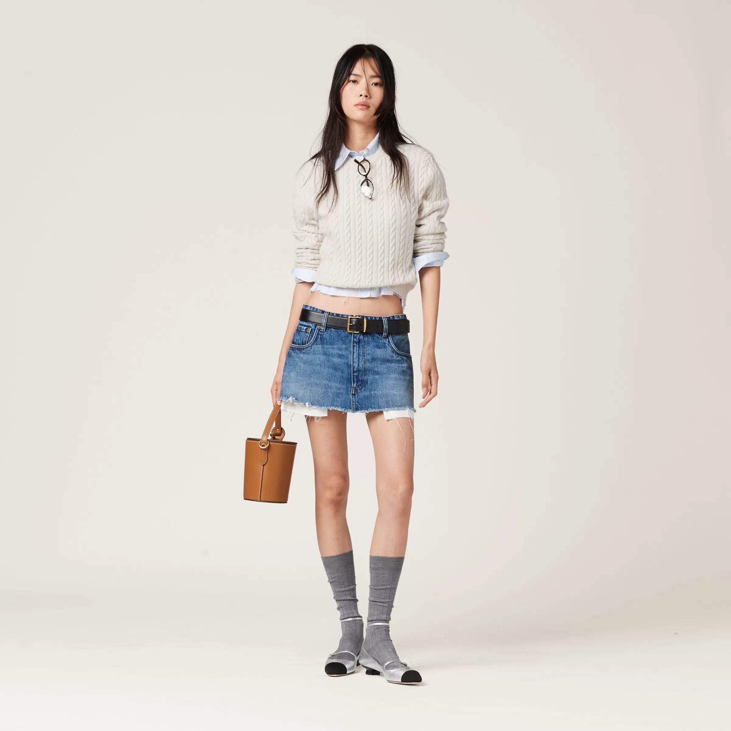 Miu Miu Denim Miniskirt |
