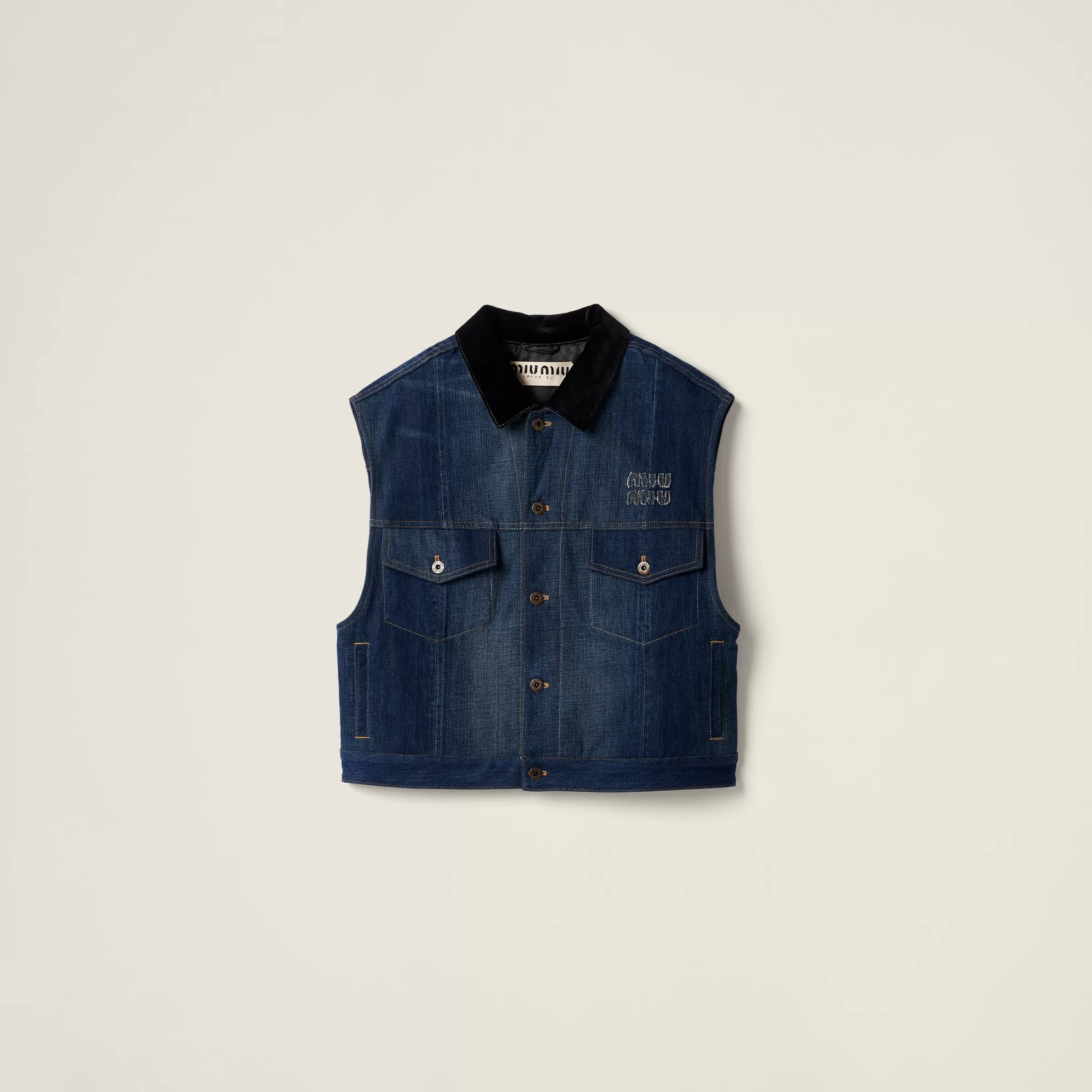 Miu Miu Denim Trucker Vest |