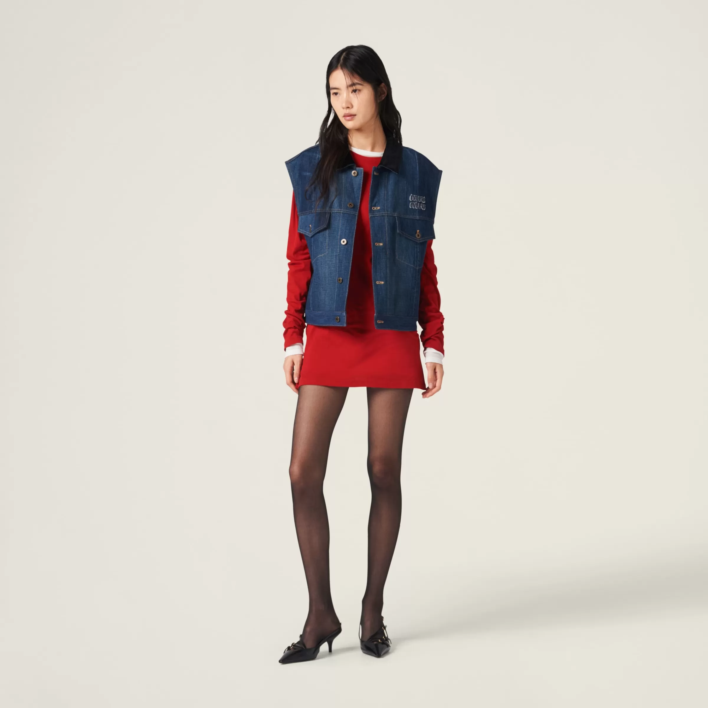 Miu Miu Denim Trucker Vest |
