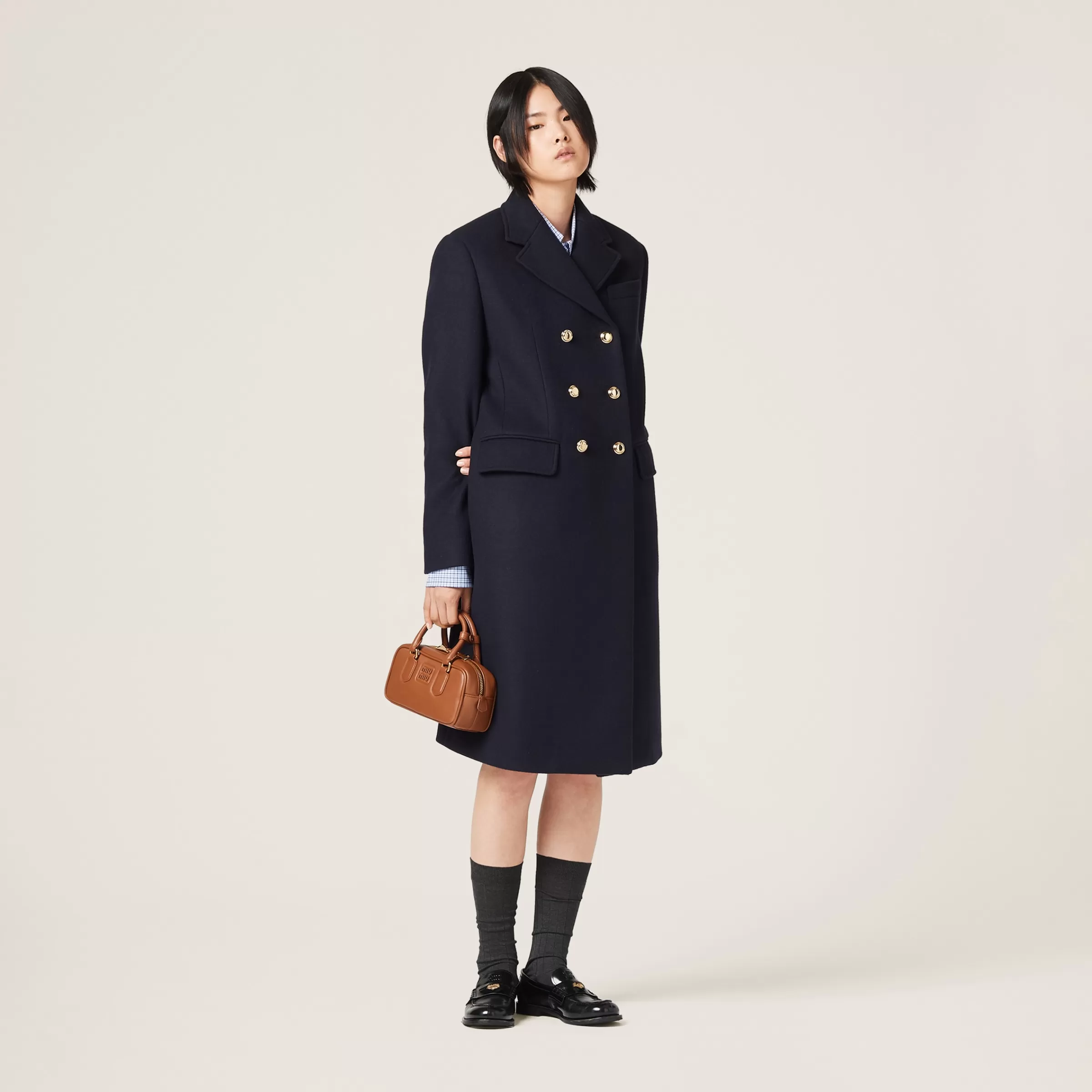 Miu Miu Double-breasted Cloth Coat |