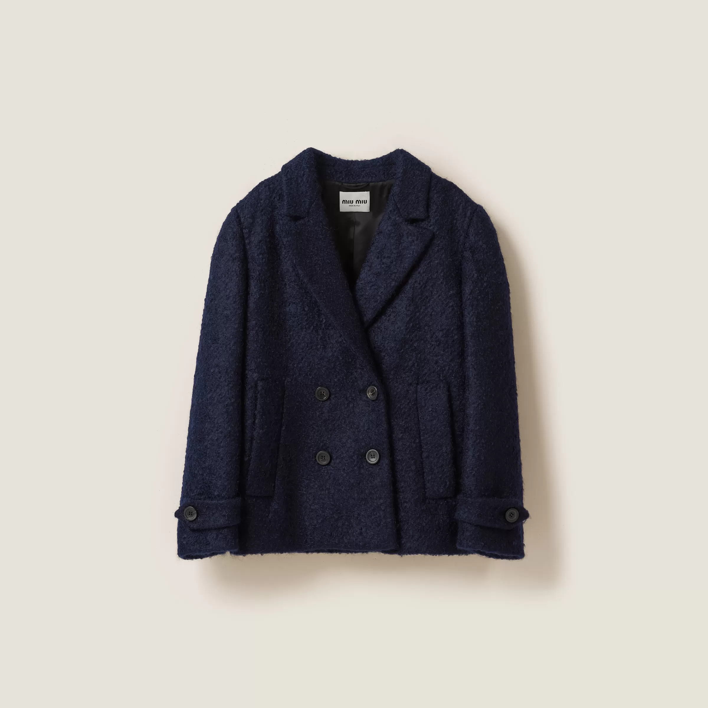 Miu Miu Double-breasted Tweed Jacket |