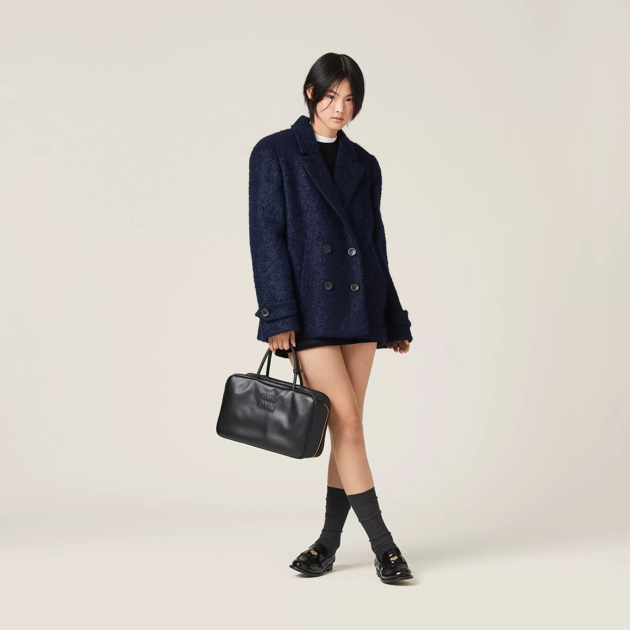 Miu Miu Double-breasted Tweed Jacket |