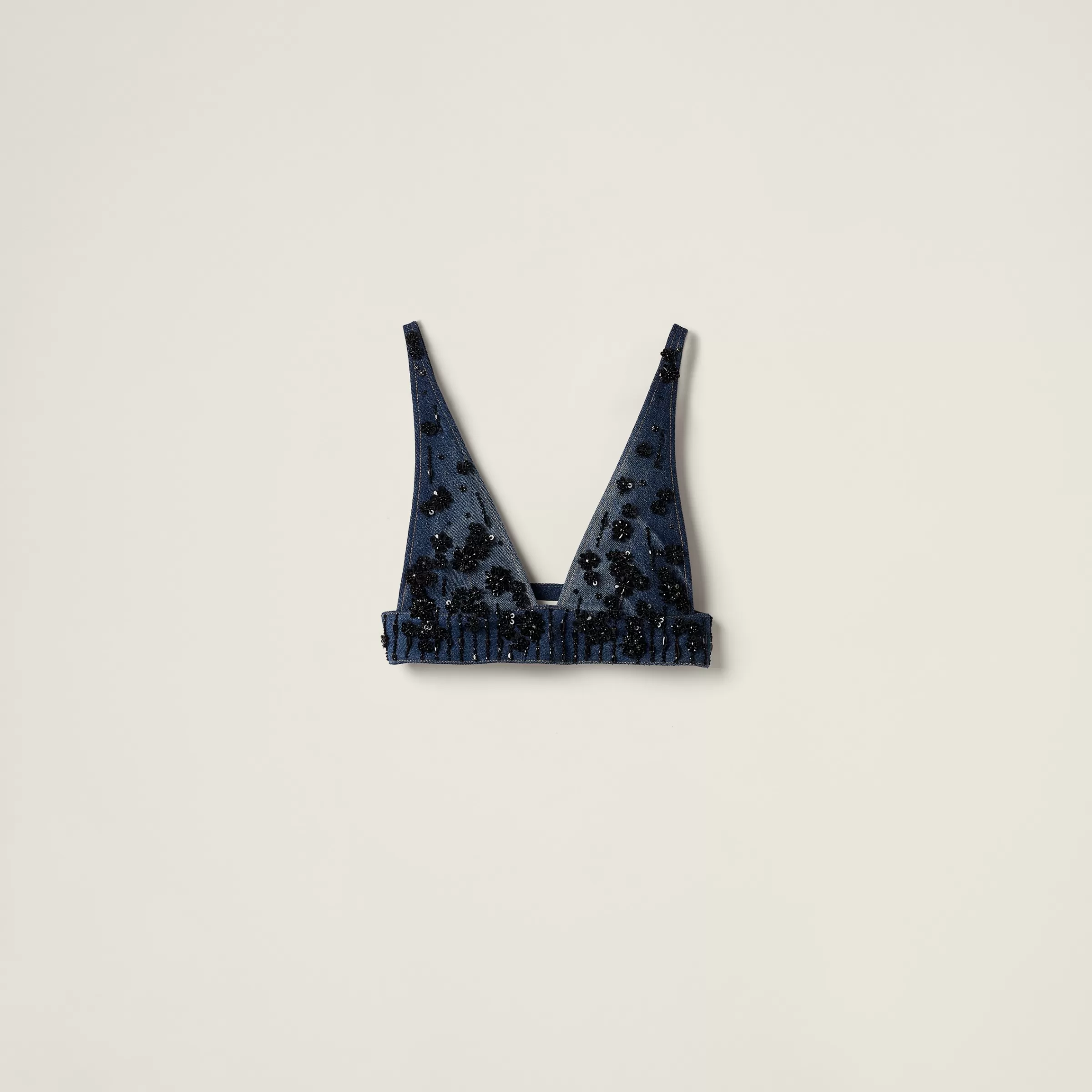 Miu Miu Embellished Denim Top |