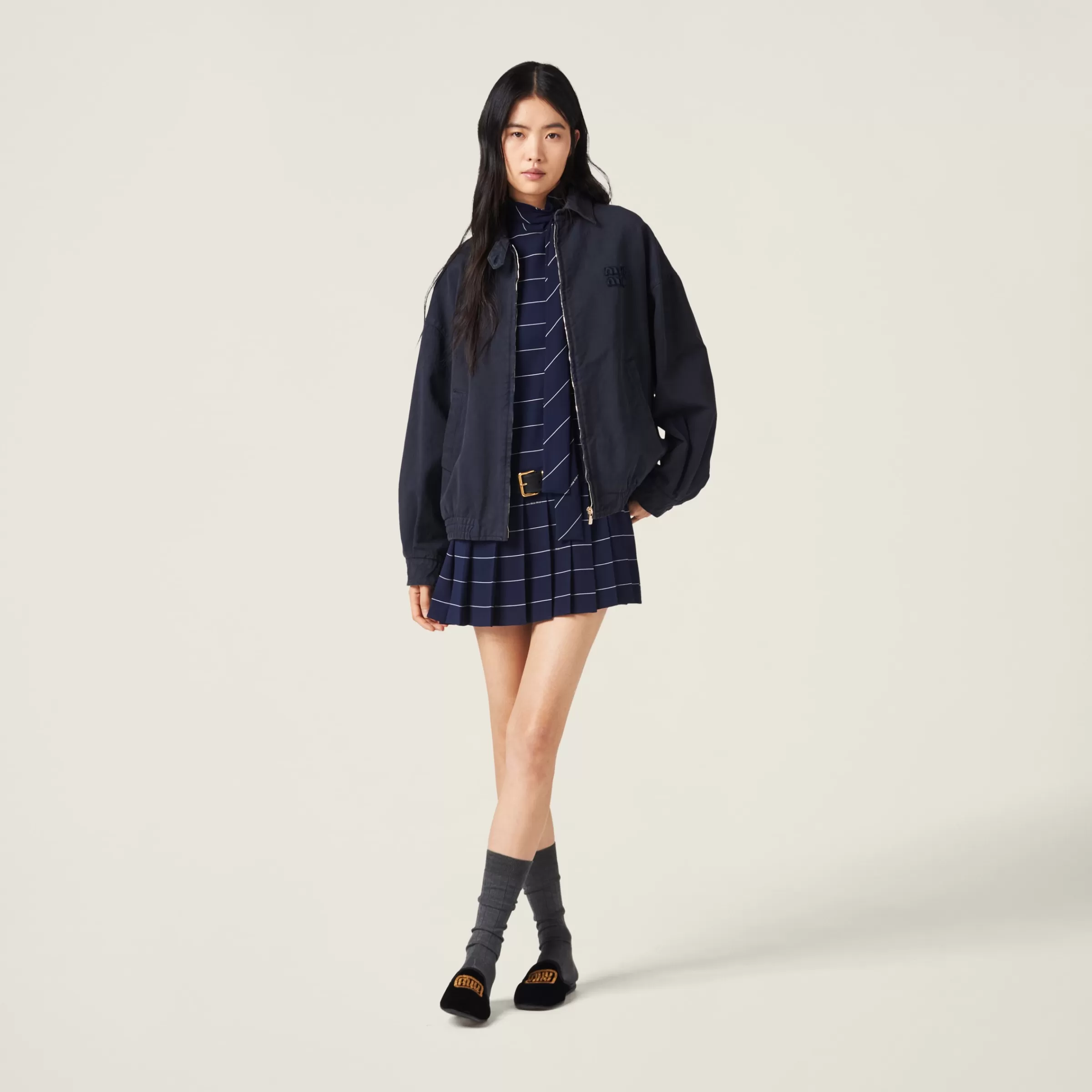 Miu Miu Gabardine Blouson Jacket |