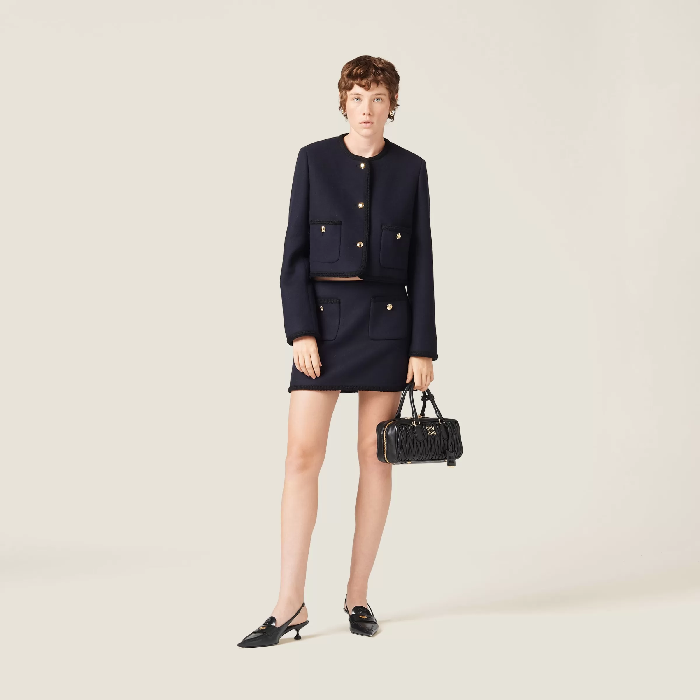 Miu Miu Single-breasted Cloth Jacket |