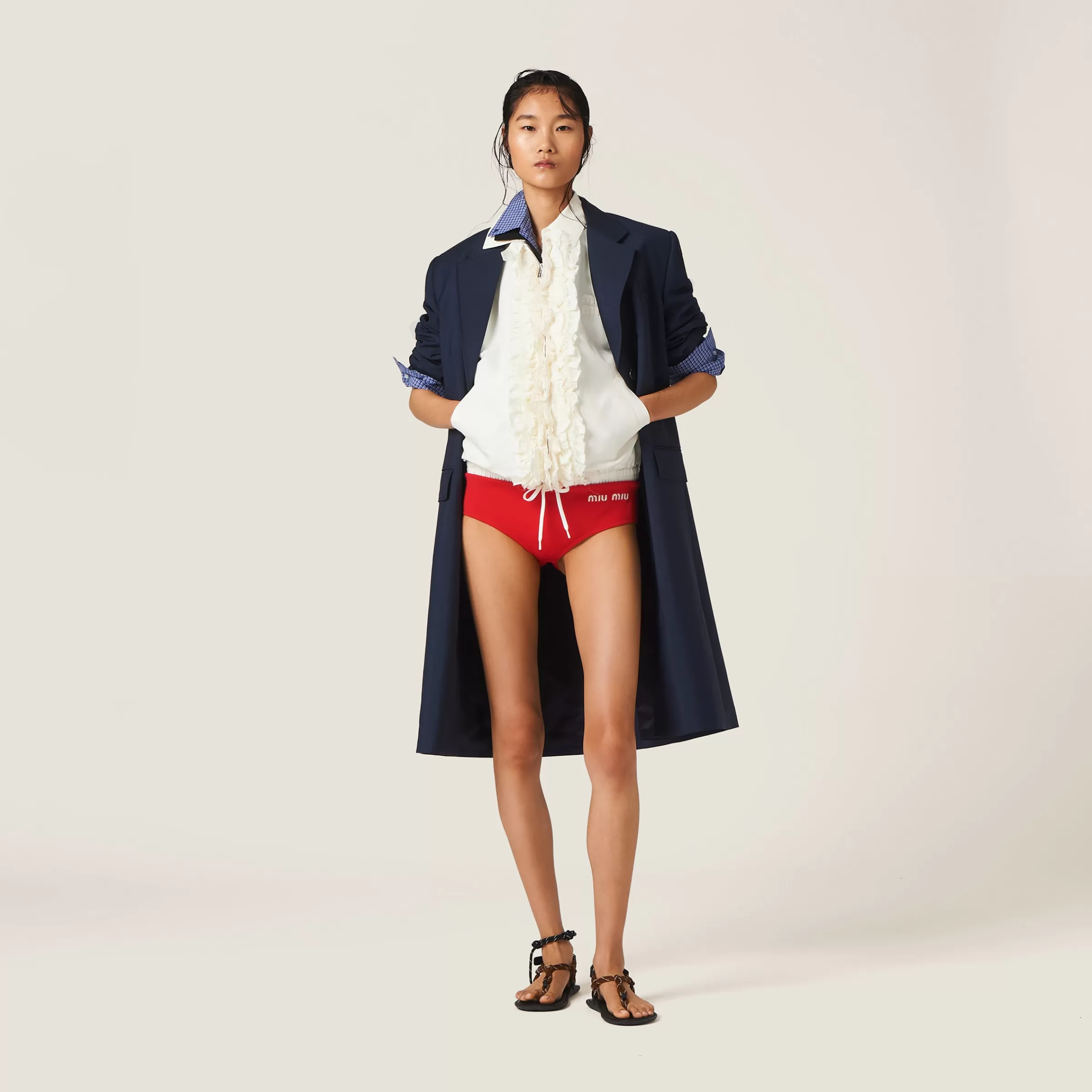 Miu Miu Single-breasted Mohair Coat |