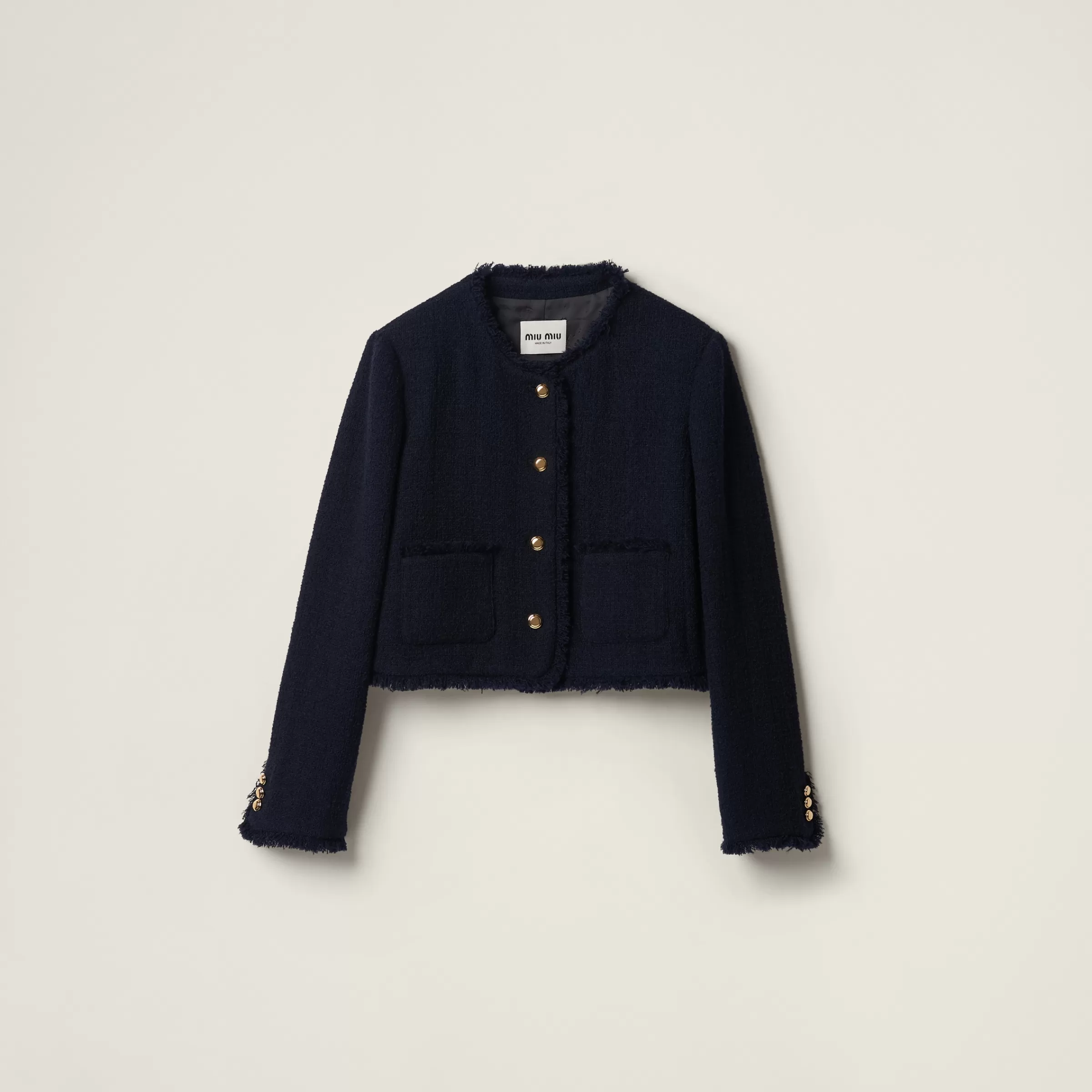 Miu Miu Single-breasted Tweed Jacket |