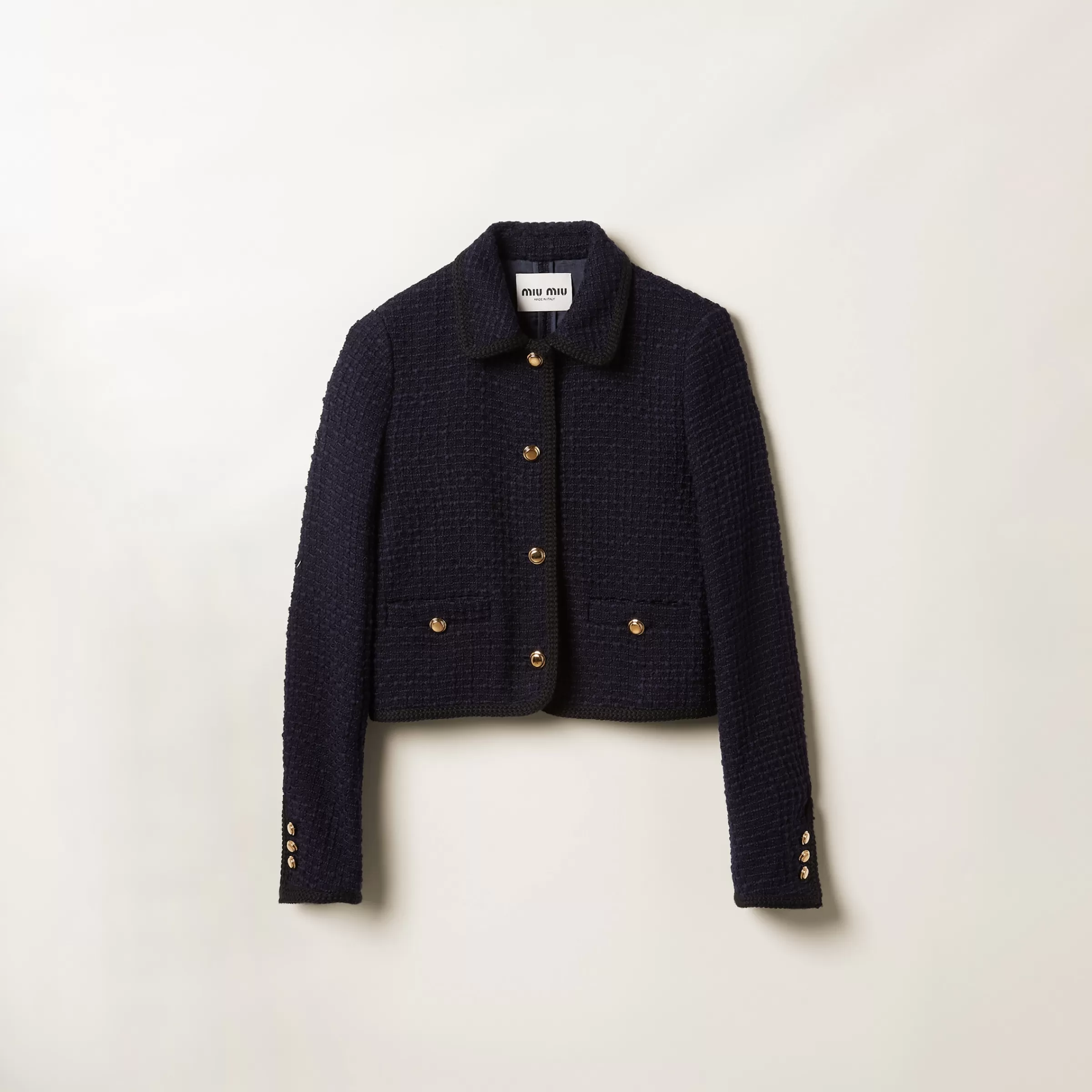 Miu Miu Single-breasted Tweed Jacket |