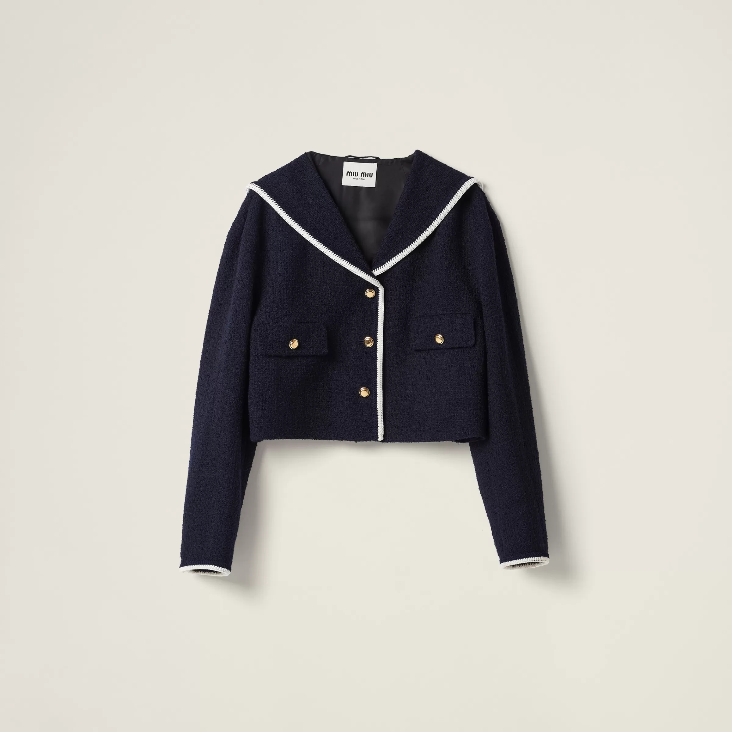 Miu Miu Single-breasted Tweed Jacket |