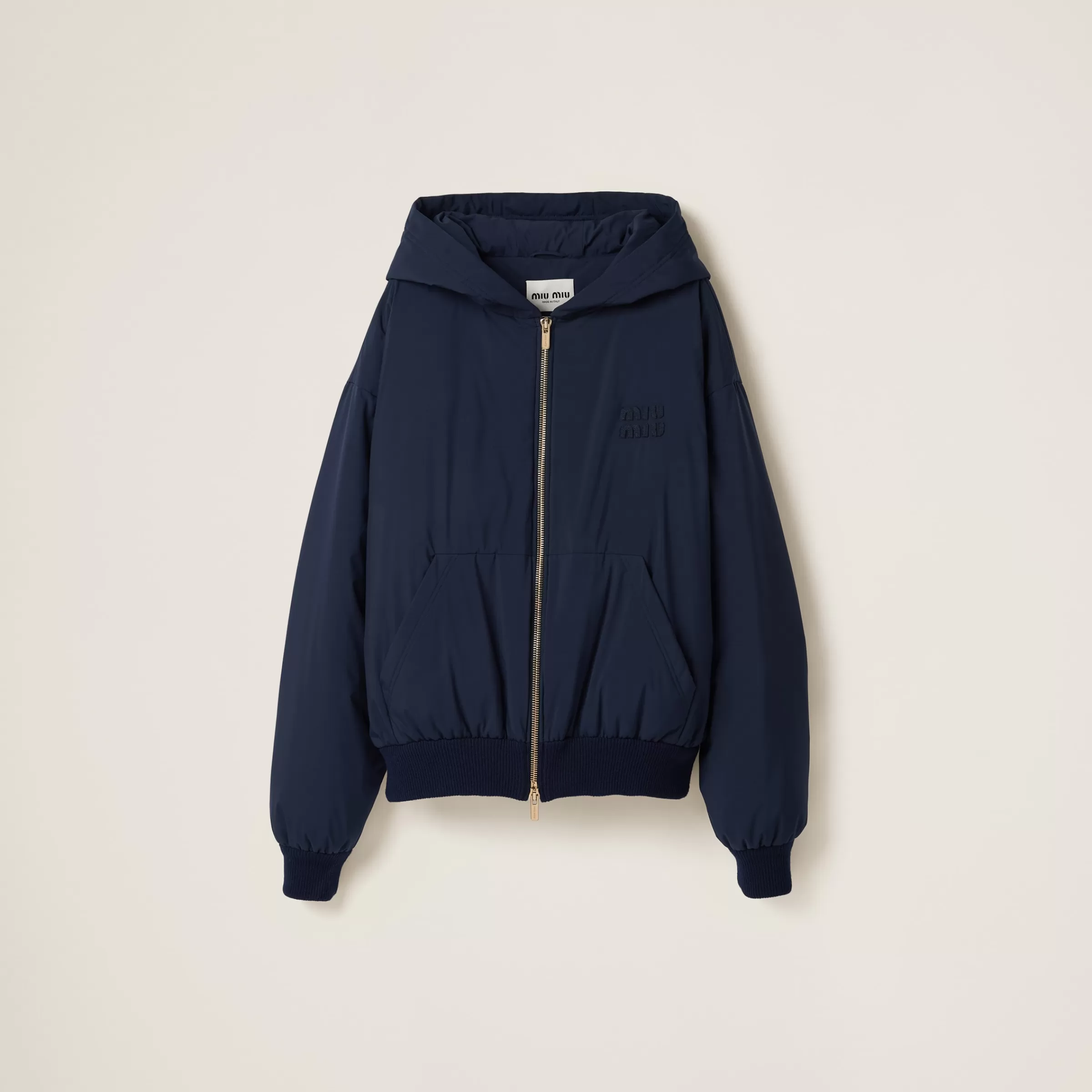 Miu Miu Technical Pongé Blouson Jacket |