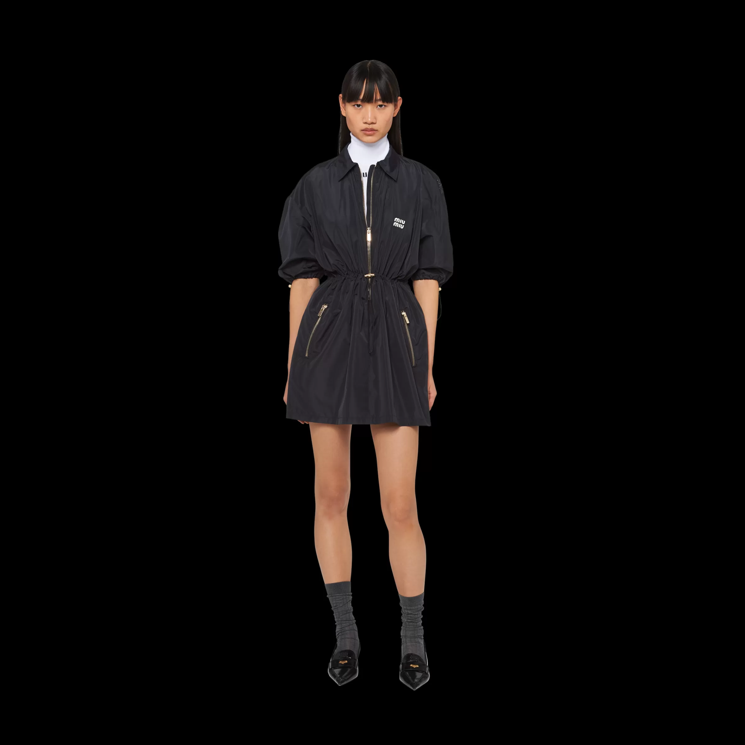 Miu Miu Technical Silk Mini-dress |