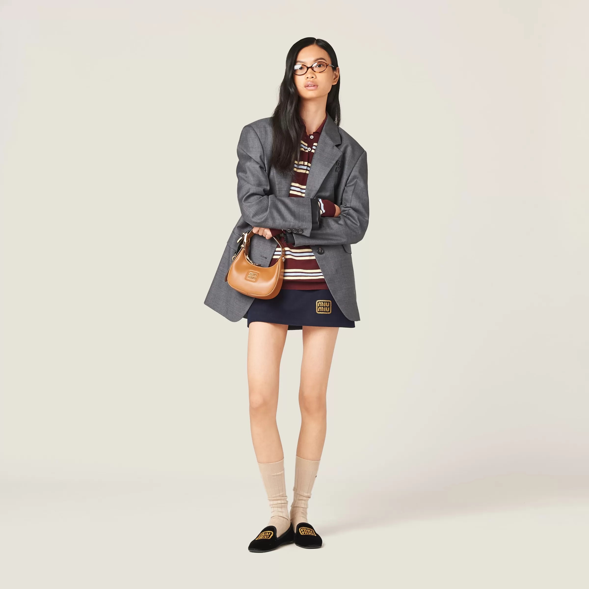Miu Miu Velour Miniskirt |