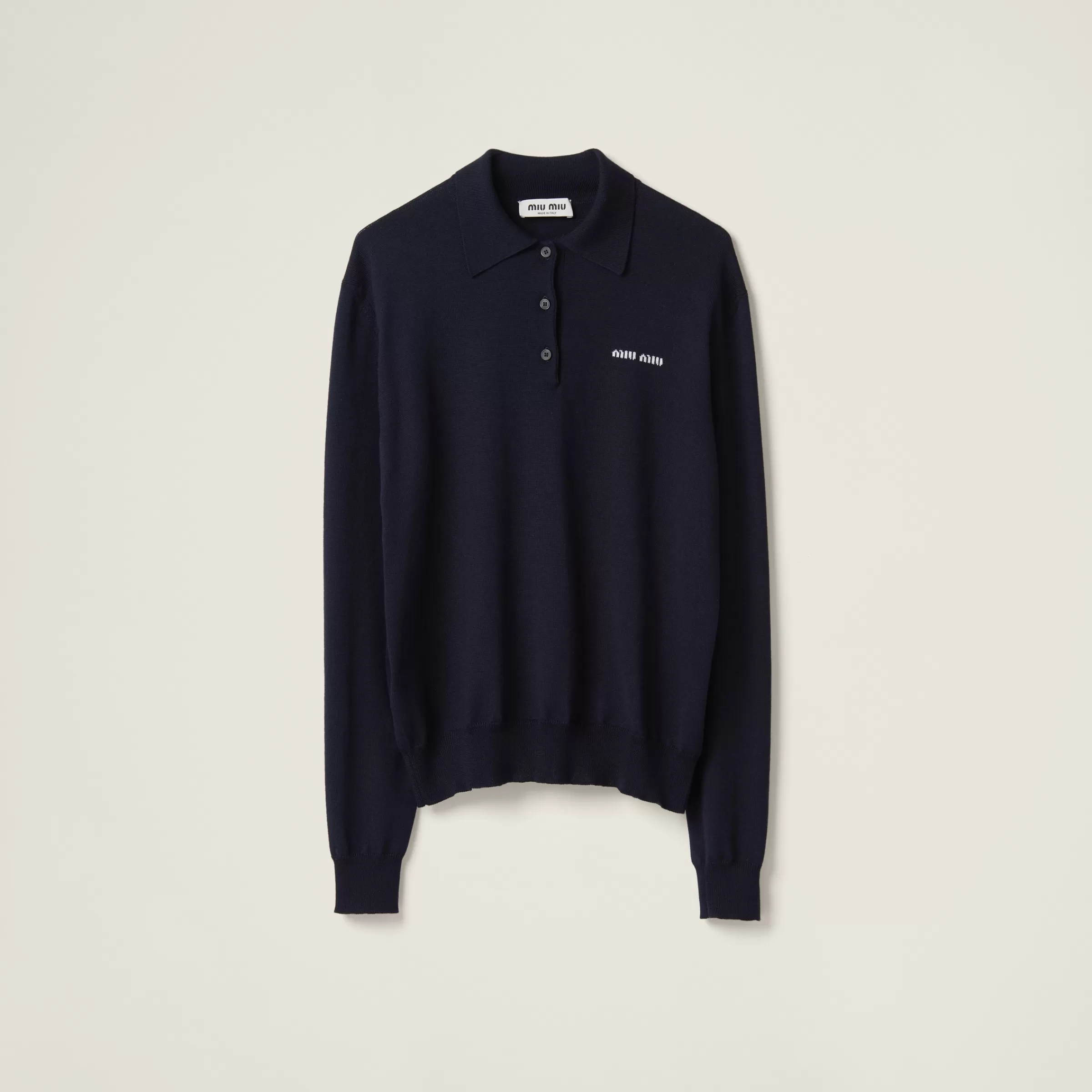 Miu Miu Wool Knit Polo Shirt |