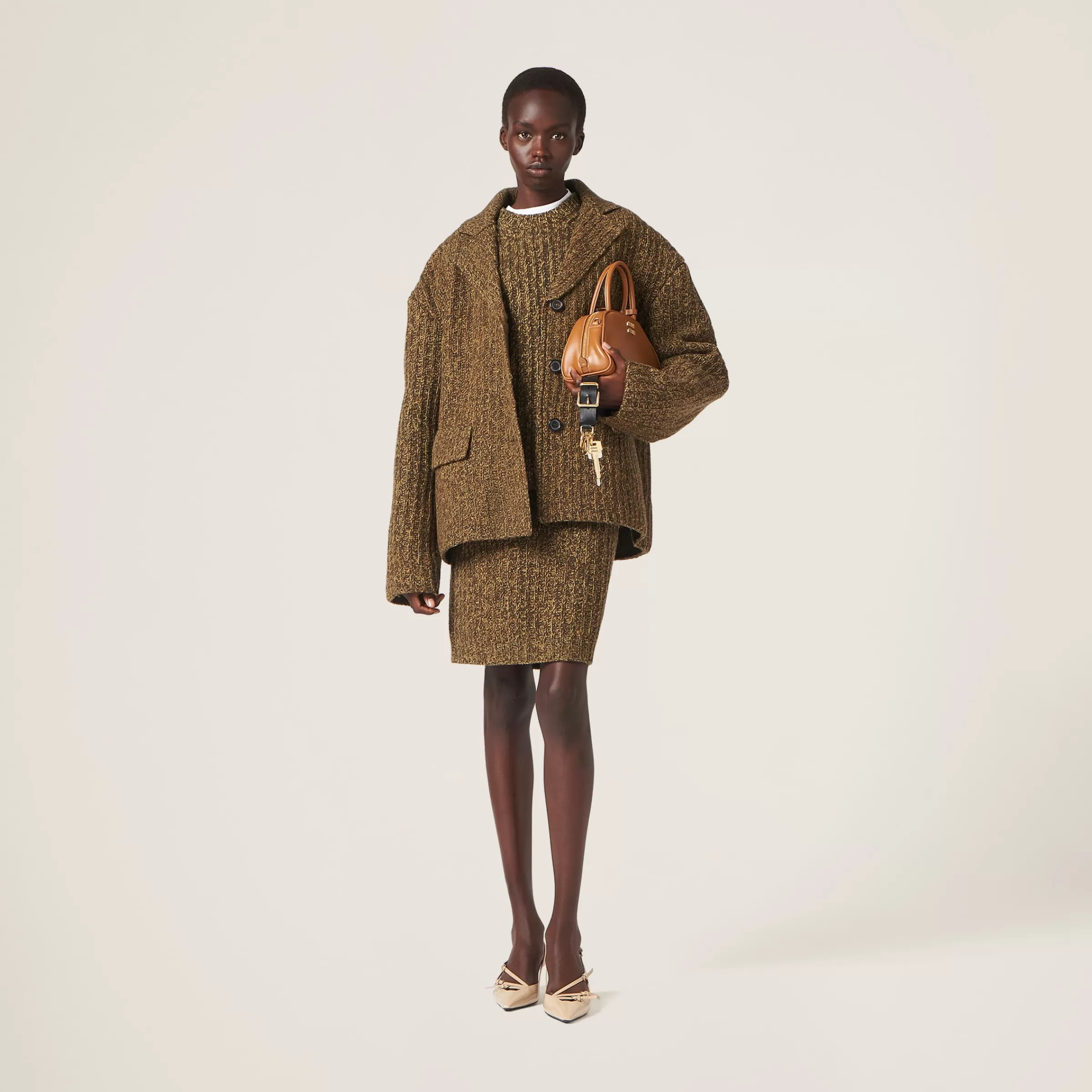 Miu Miu Wool And Cotton Skirt |