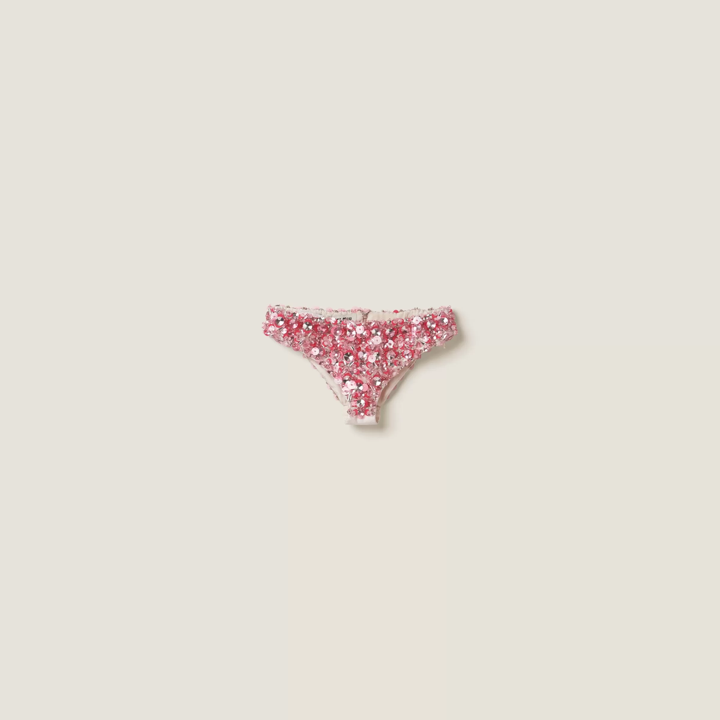 Miu Miu Embroidered Silk And Wool Panties |