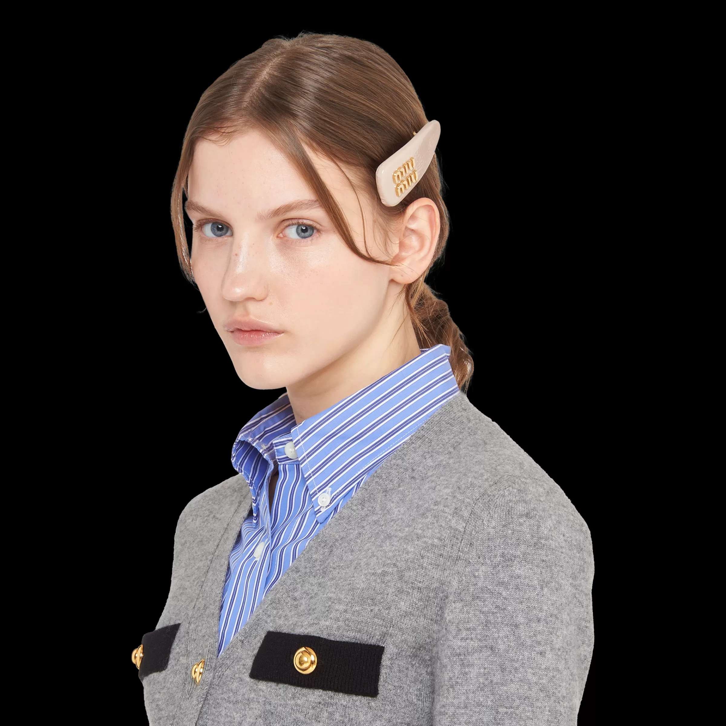 Miu Miu Patent Leather Hair Clip |