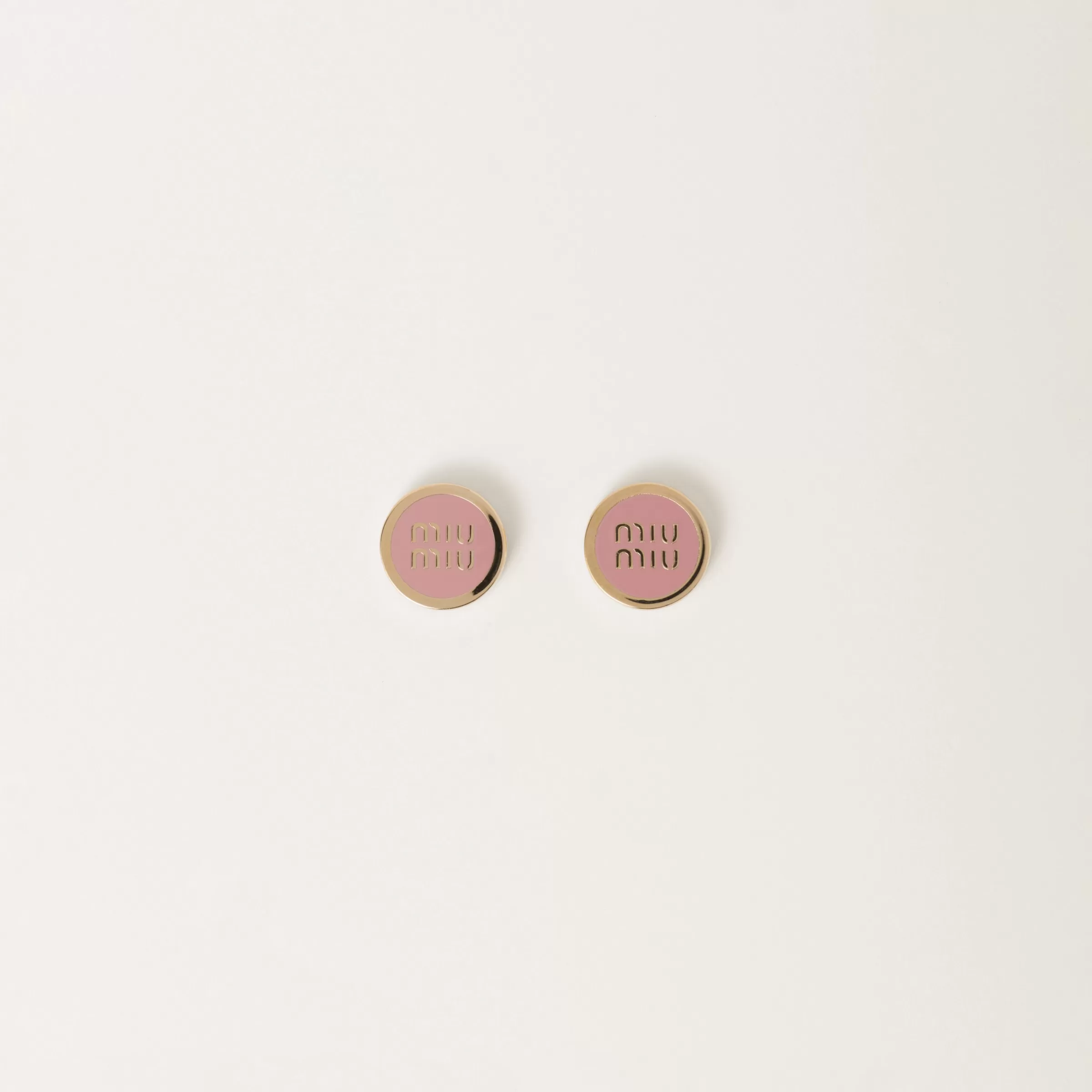 Miu Miu Enameled Metal Earrings |