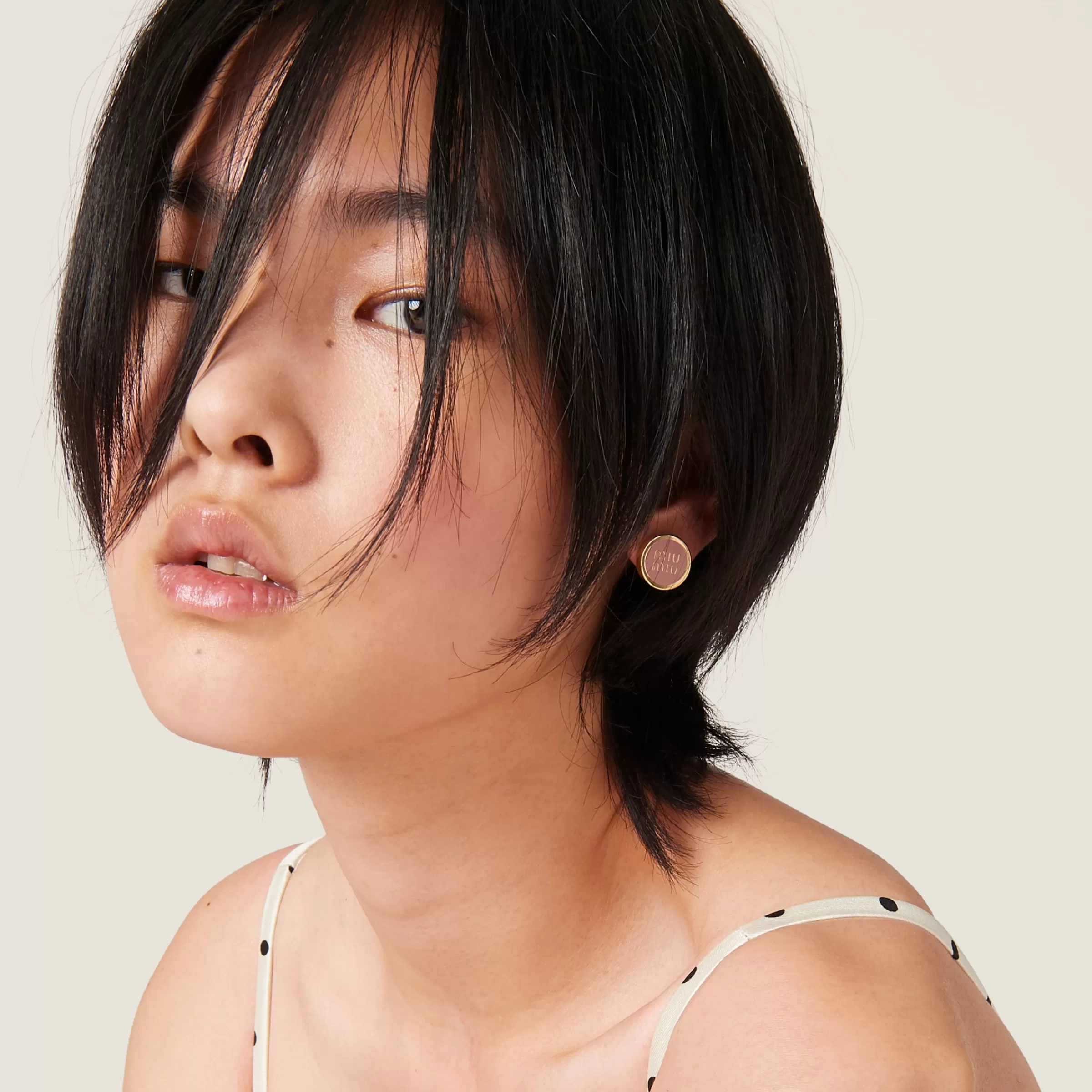 Miu Miu Enameled Metal Earrings |