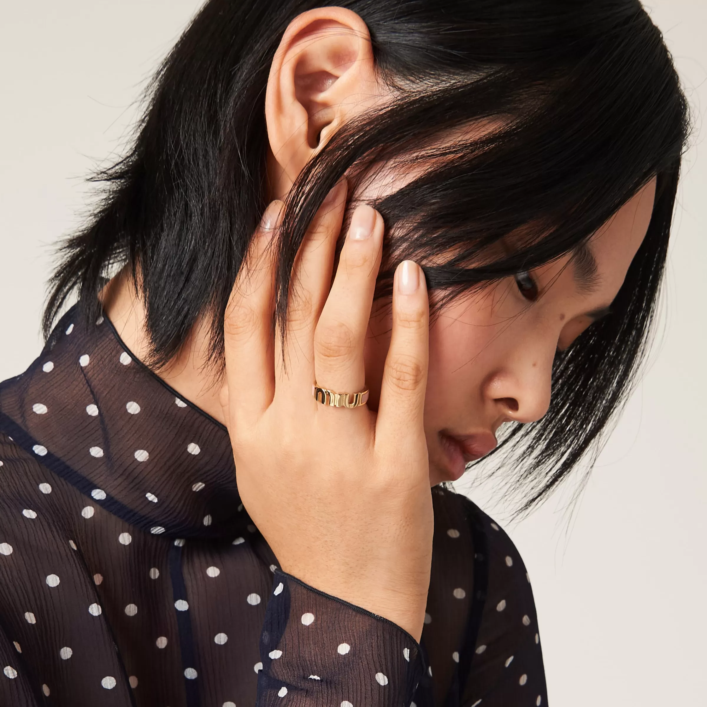 Miu Miu Enameled Metal Ring |