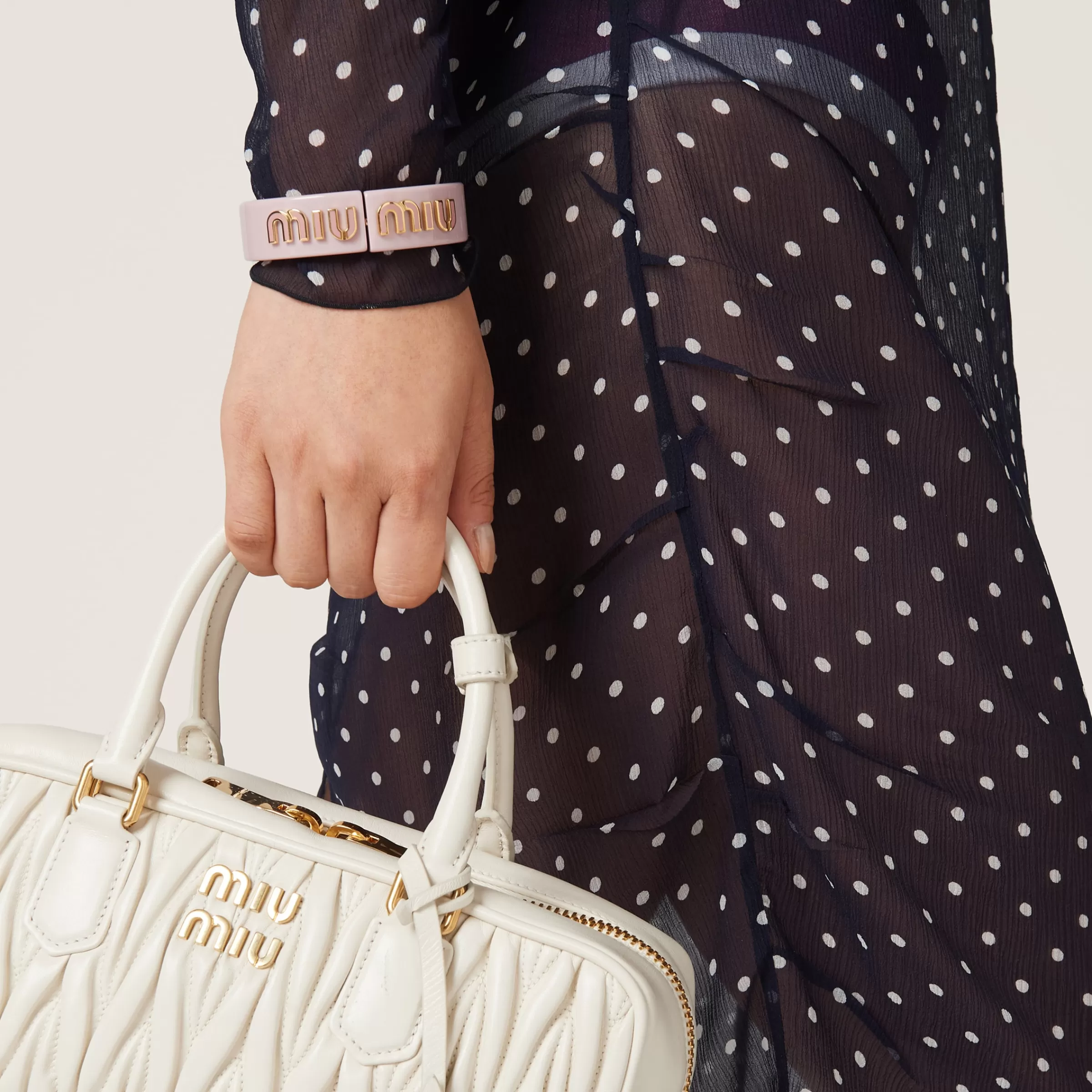 Miu Miu Plexiglas And Metal Bracelet |