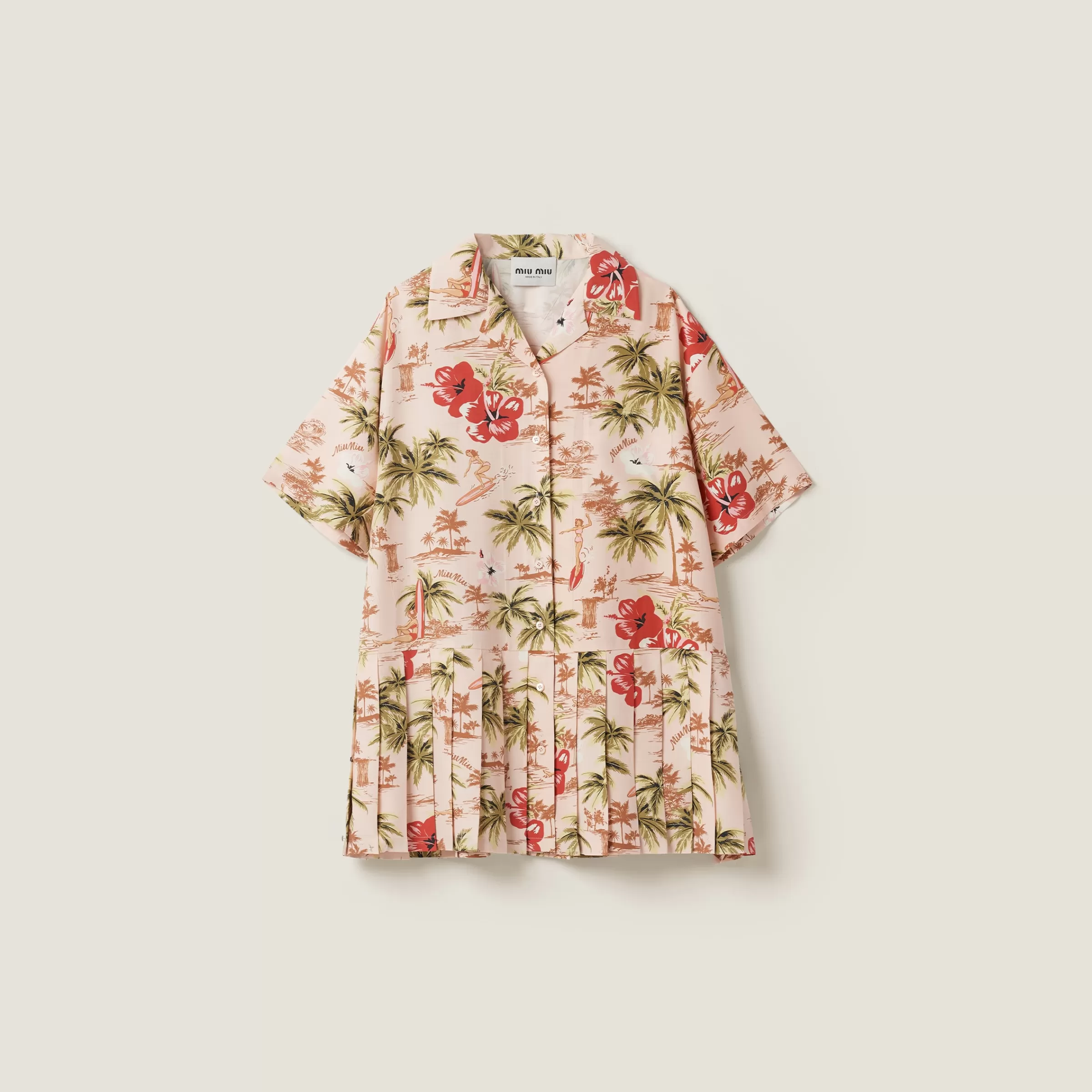 Miu Miu Printed Silk Mini-dress |