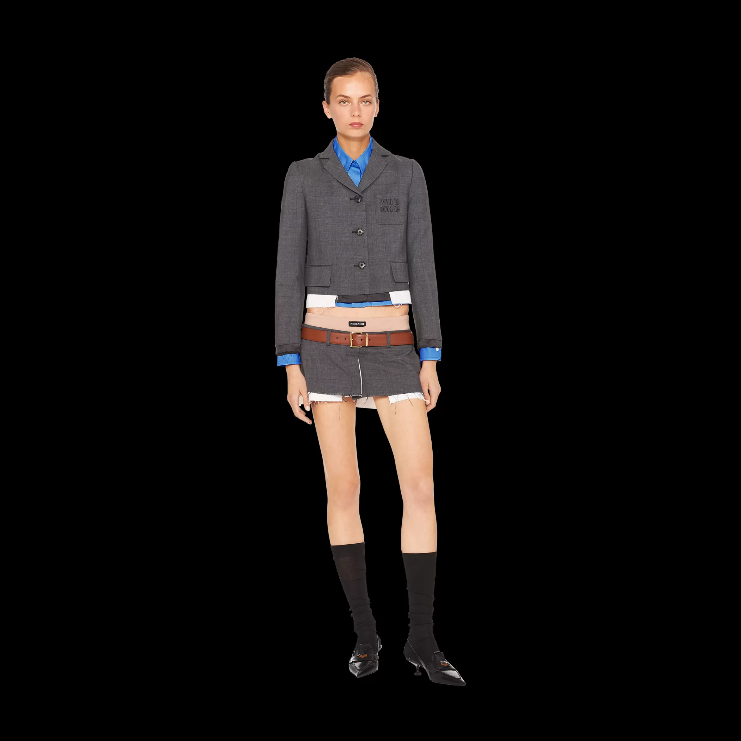 Miu Miu Cropped Poplin Shirt |