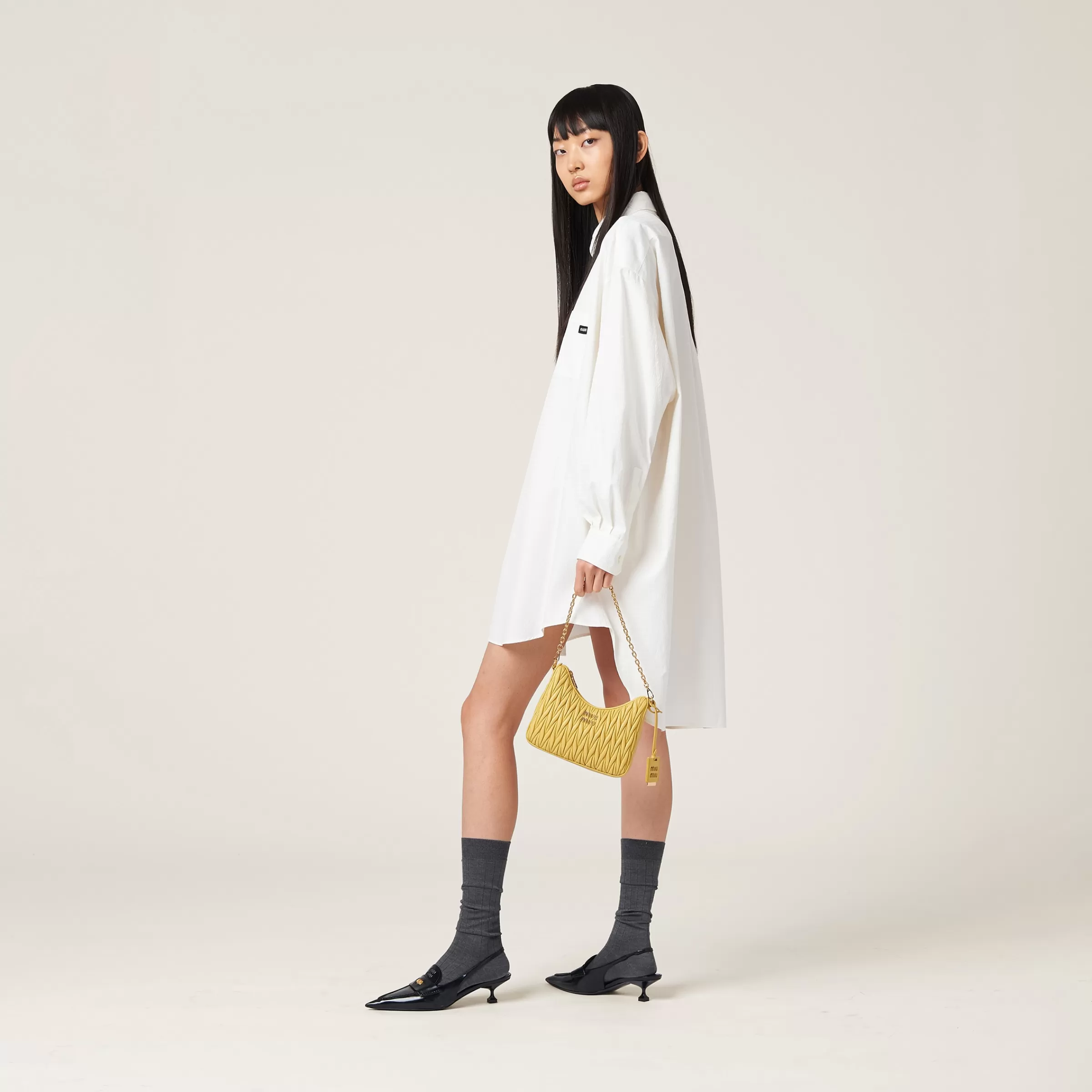Miu Miu Pineapple Matelassé Nappa Leather Shoulder Bag |