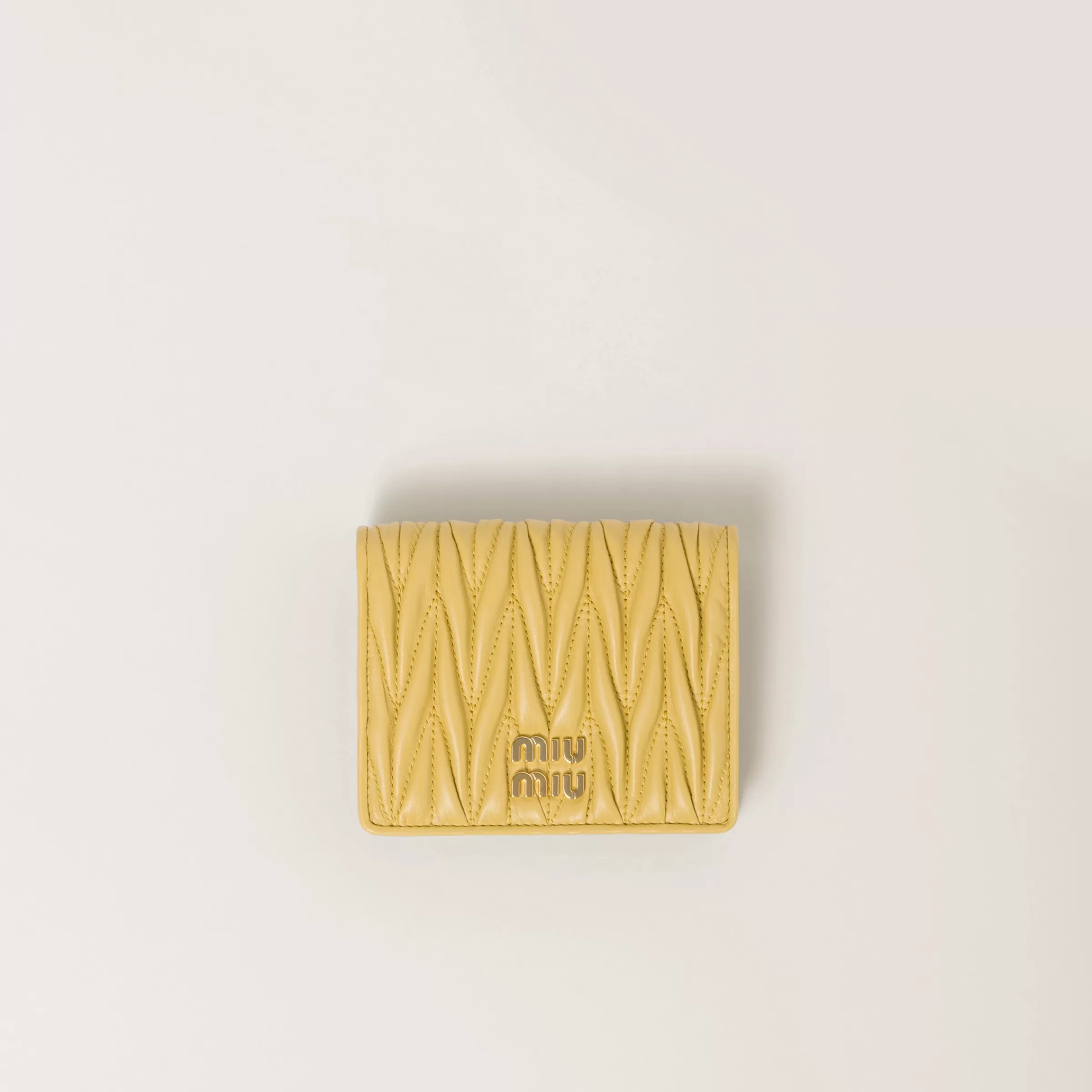 Miu Miu Small Matelassé Nappa Leather Wallet |