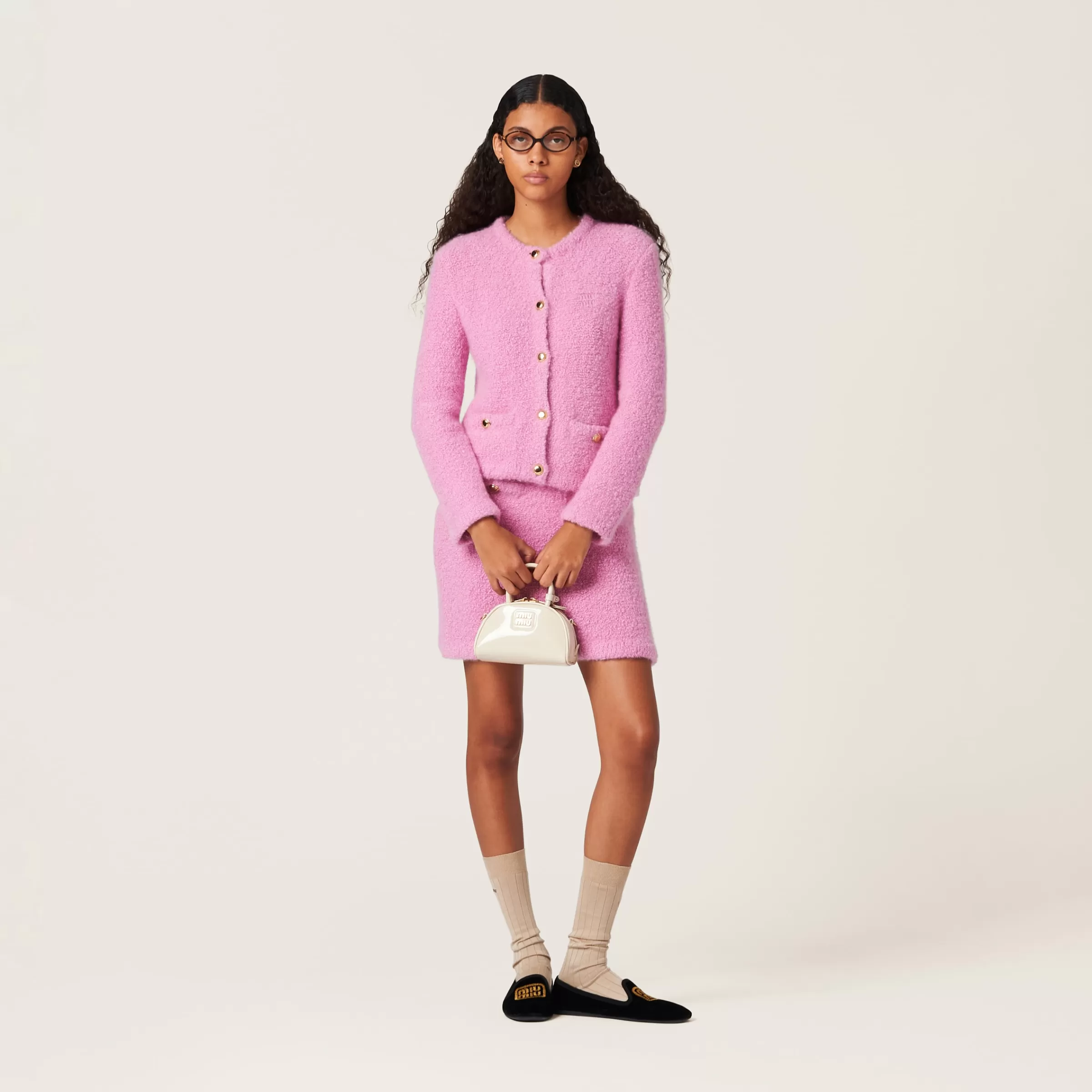 Miu Miu Cashmere And Silk Knit Cardigan |