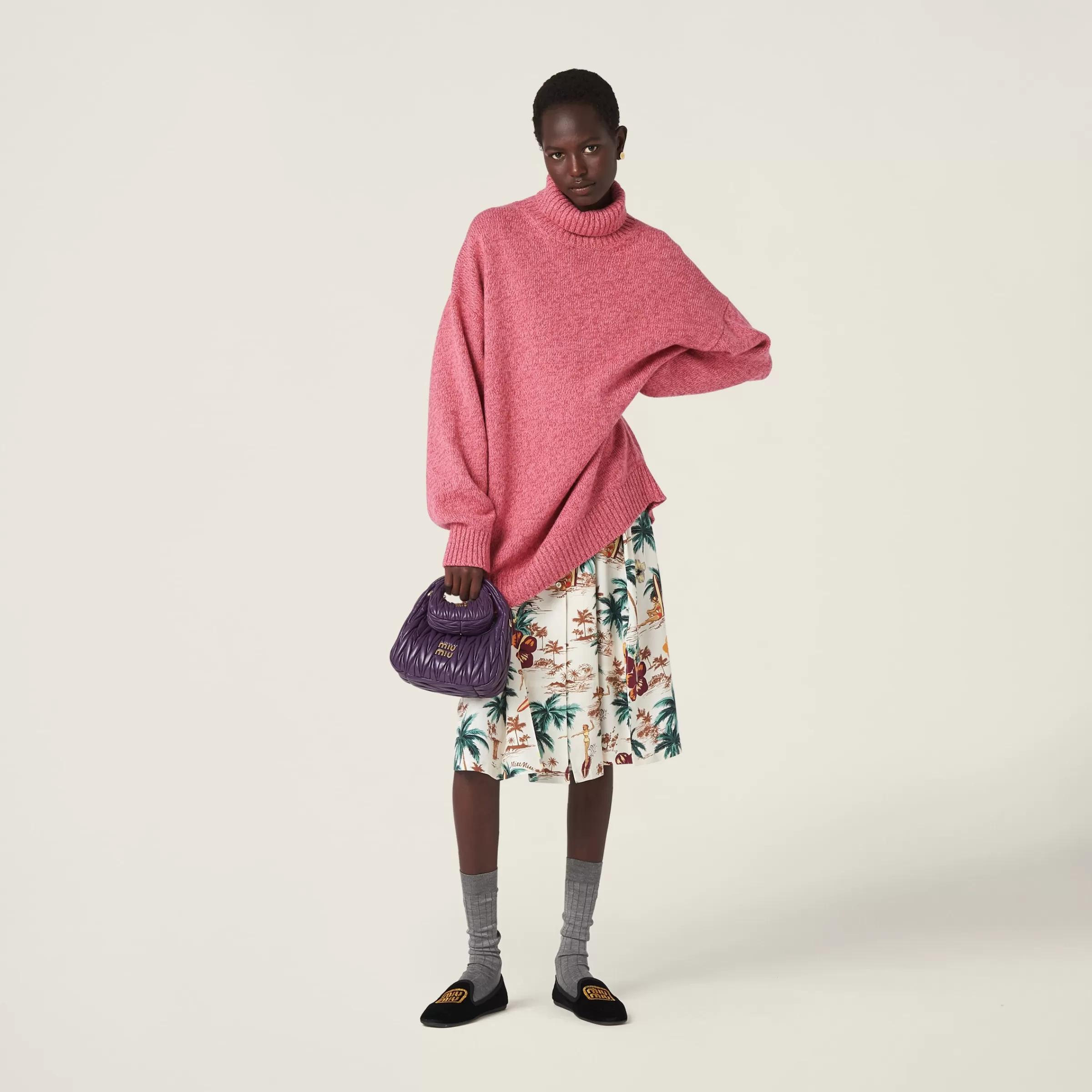 Miu Miu Cashmere Wool Turtleneck Dress |