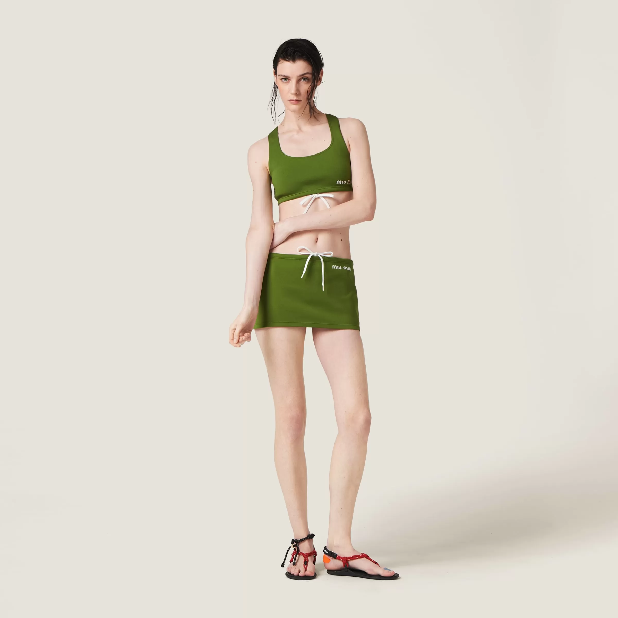 Miu Miu Nylon Miniskirt |
