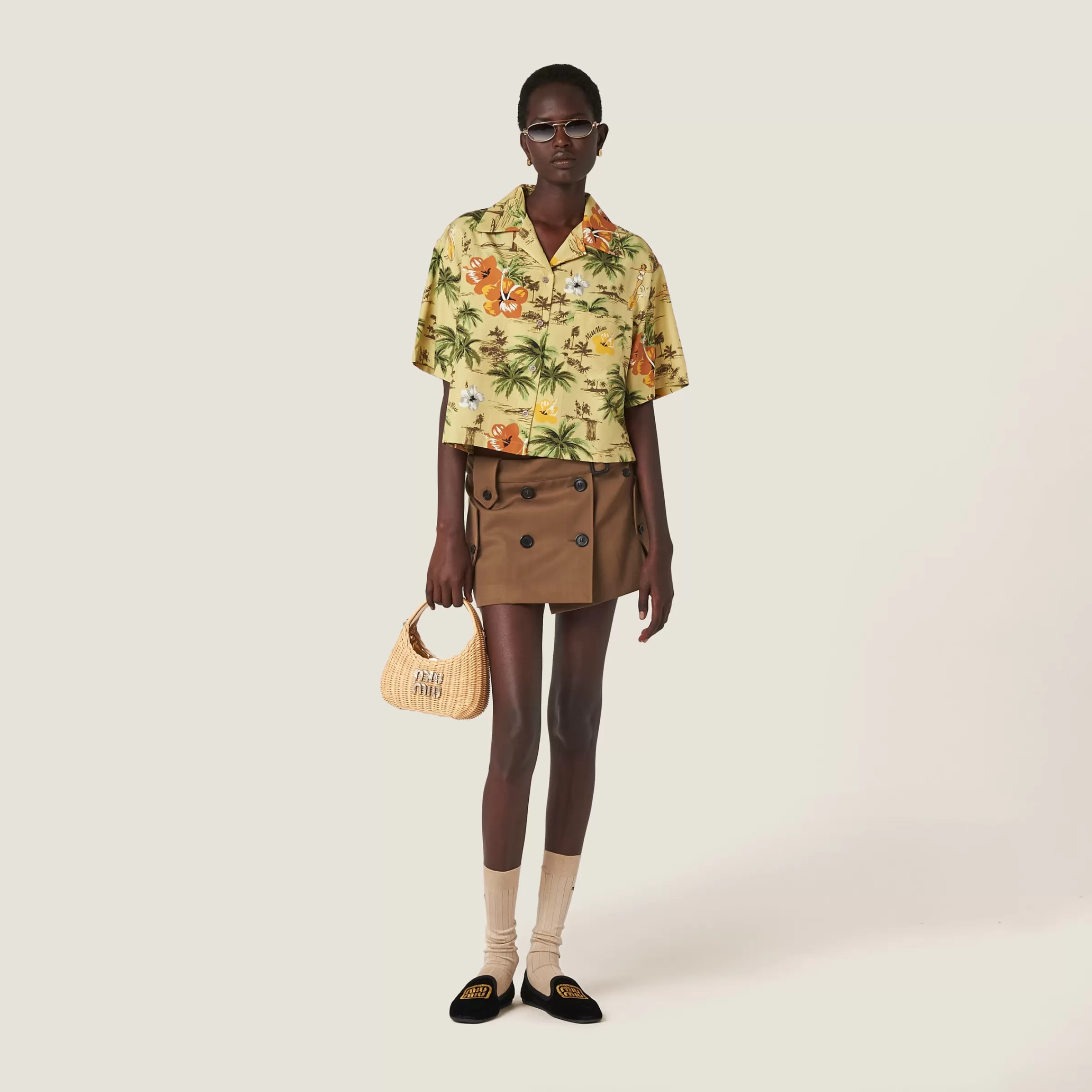 Miu Miu Printed Silk Shirt |
