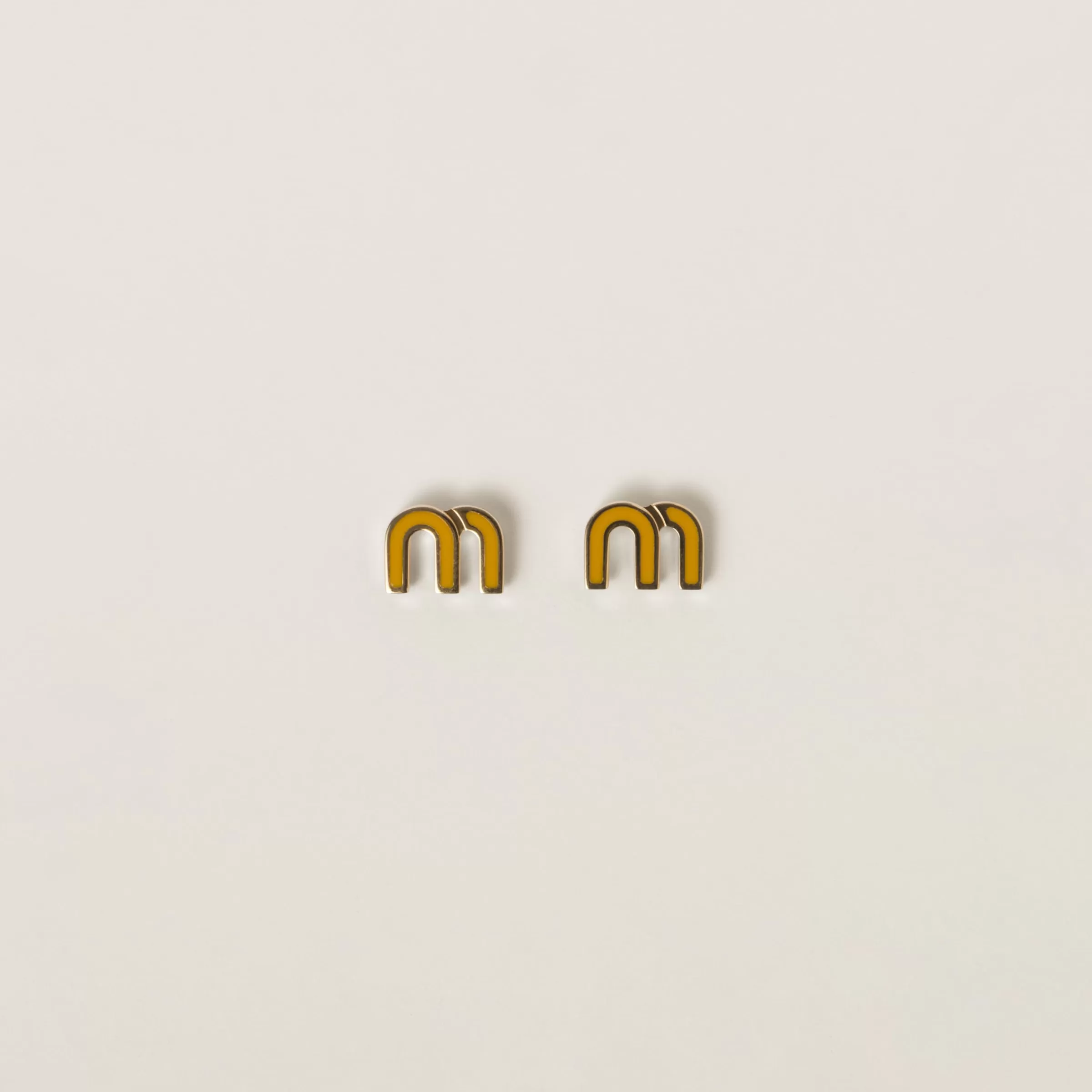 Miu Miu Enameled Metal Earrings |