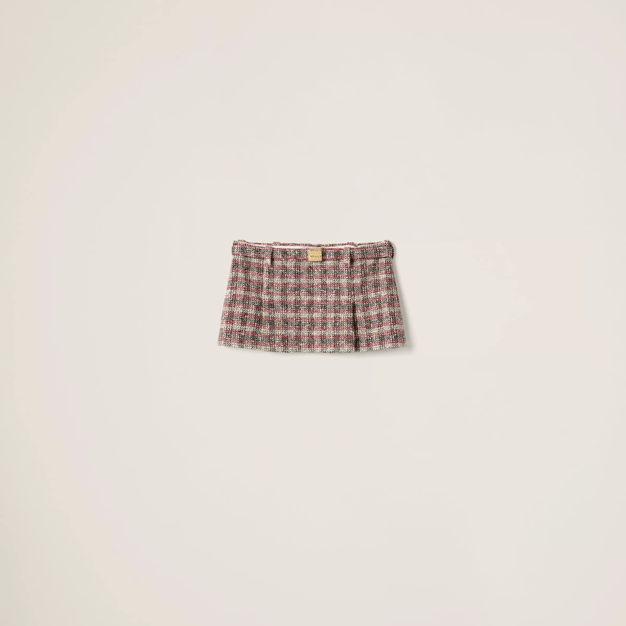 Miu Miu Check Miniskirt |