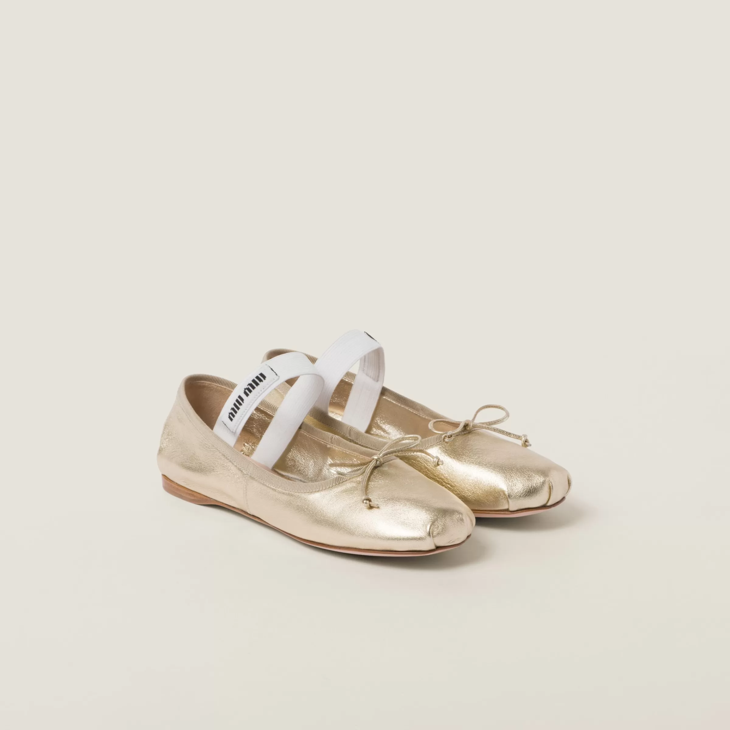Miu Miu Mordoré Nappa Leather Ballerinas |