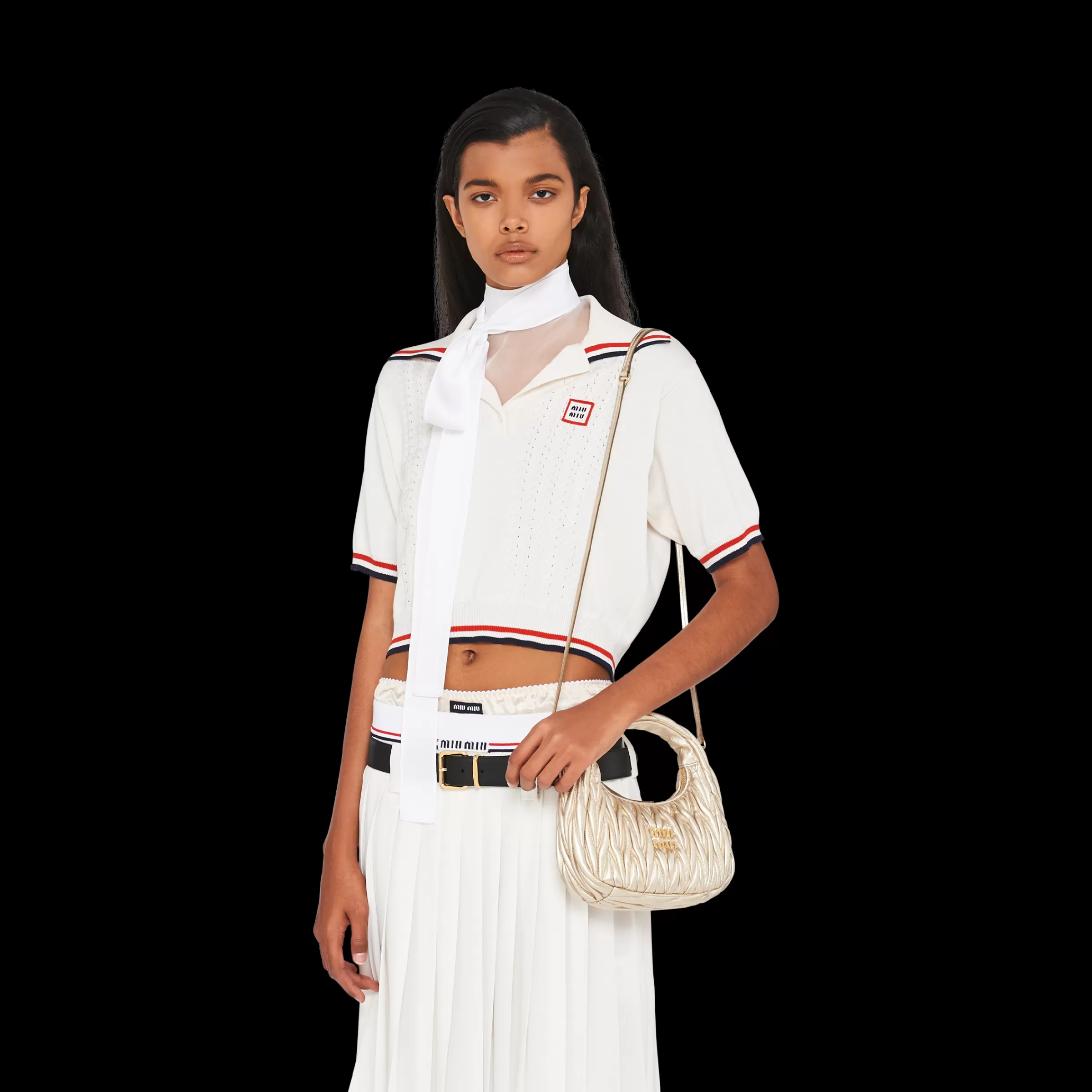 Miu Miu Wander Matelassé Nappa Leather Hobo Bag |