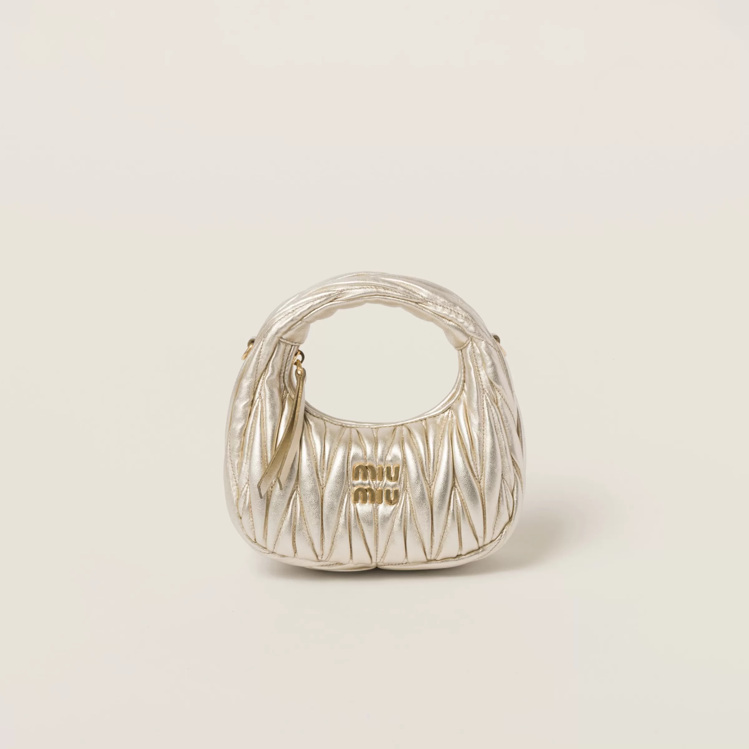 Miu Miu Wander Matelassé Nappa Leather Hobo Mini-bag |