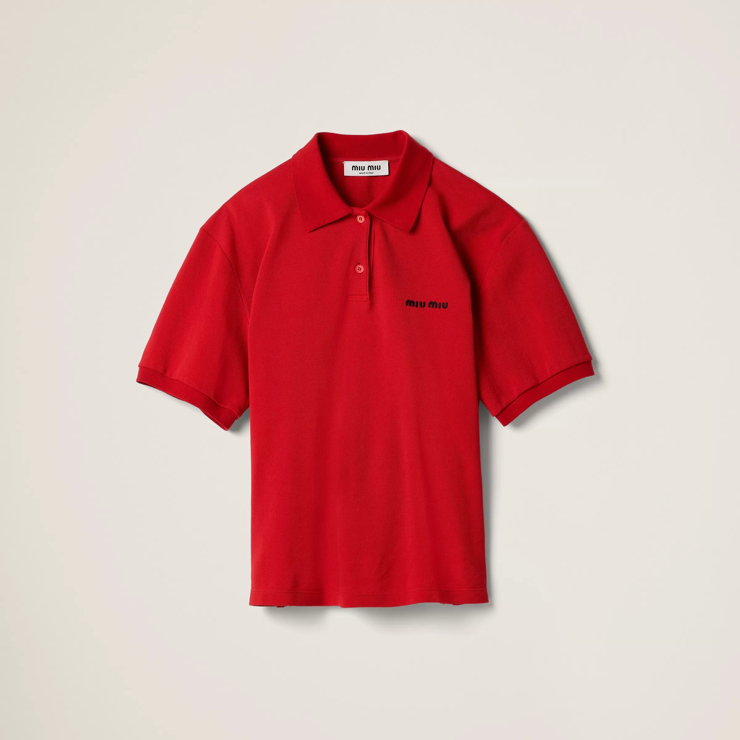 Miu Miu Cotton Piqué Polo Shirt |