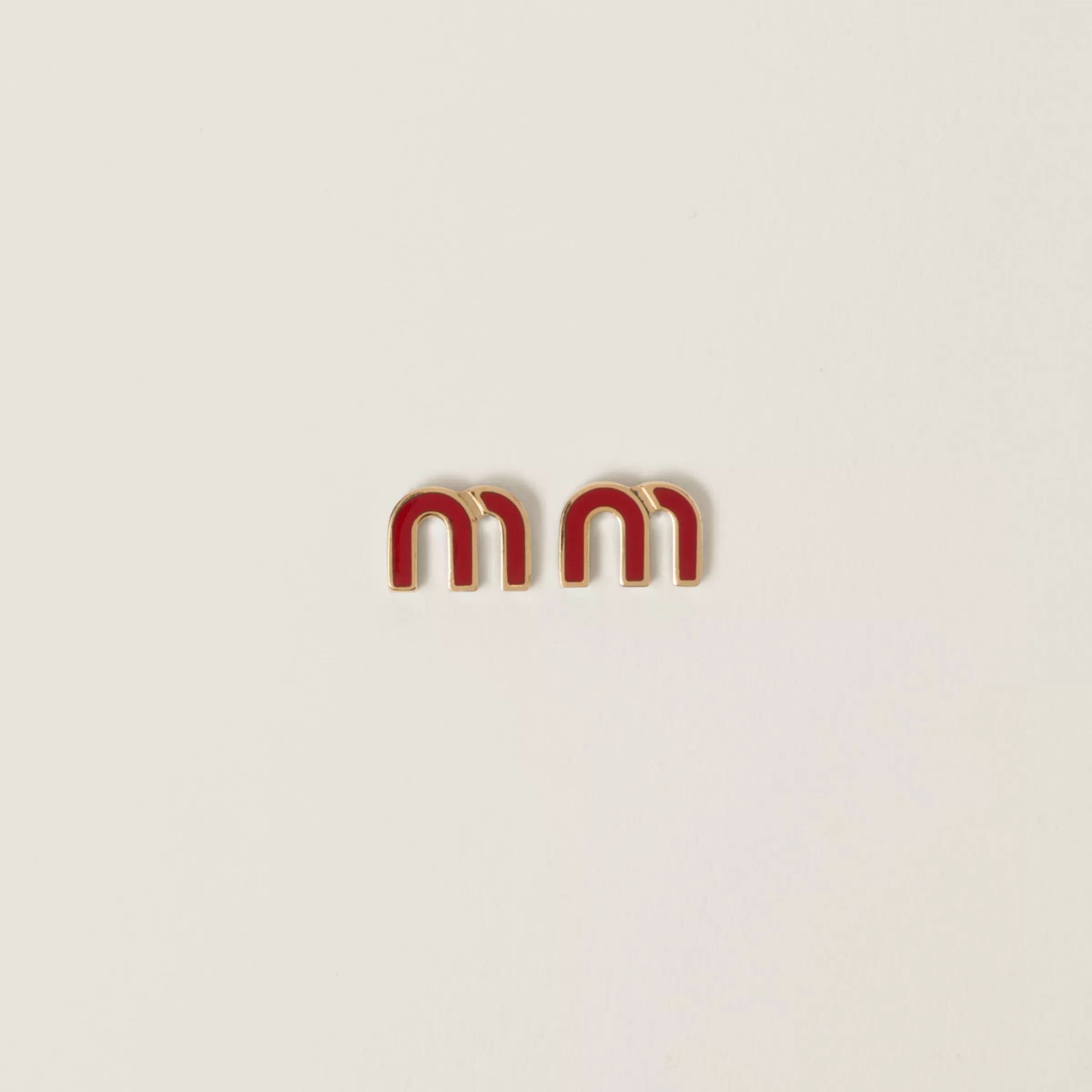 Miu Miu Enameled Metal Earrings |
