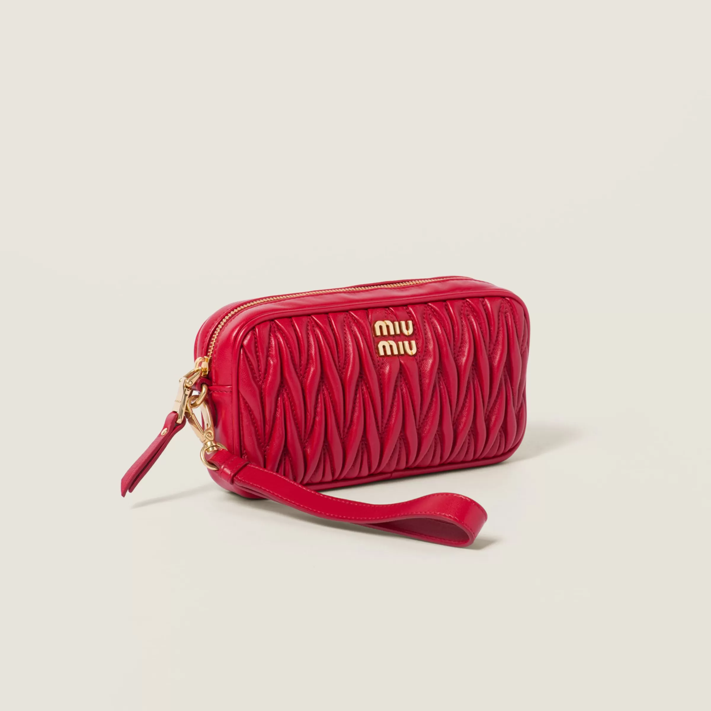 Miu Miu Matelassé Nappa Leather Pouch |