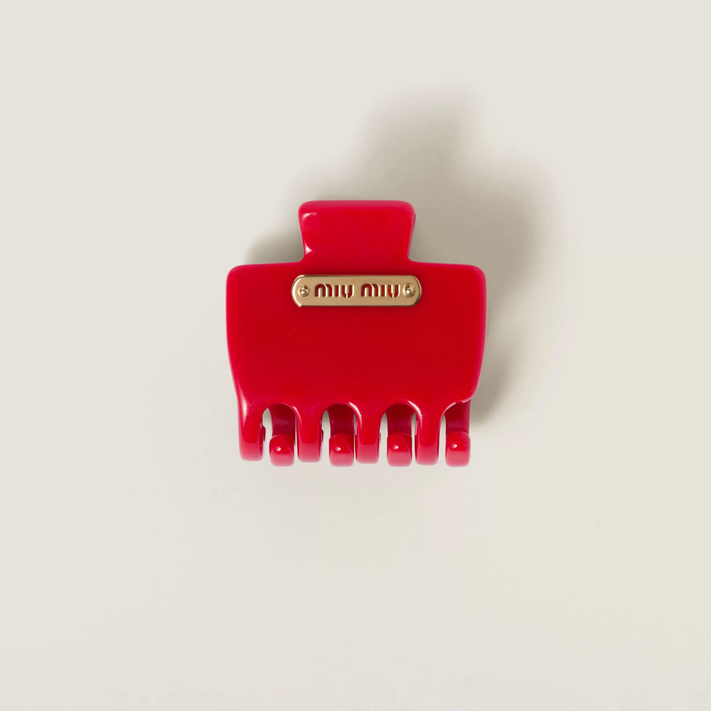 Miu Miu Red Plexiglas Clip |