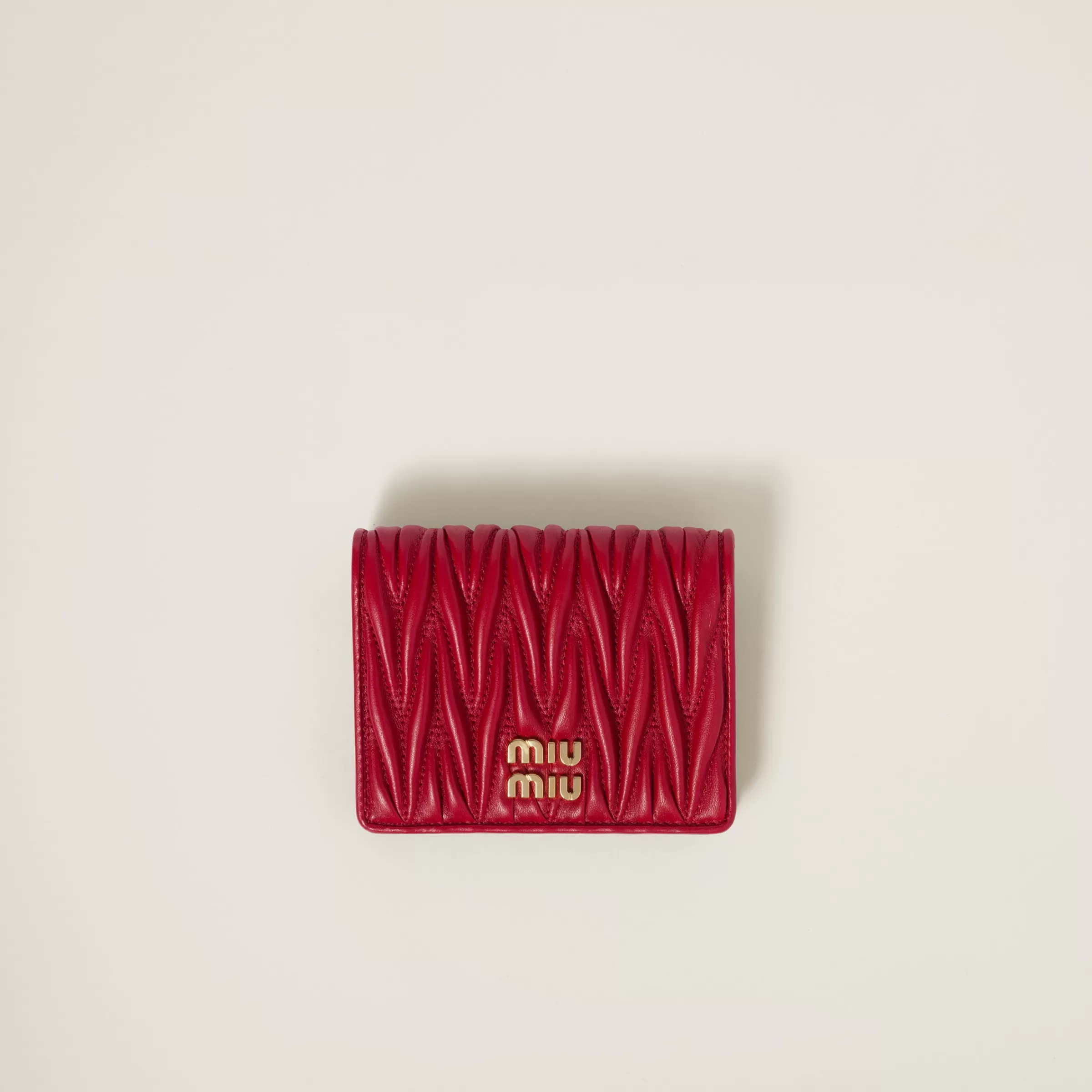 Miu Miu Small Matelassé Nappa Leather Wallet |