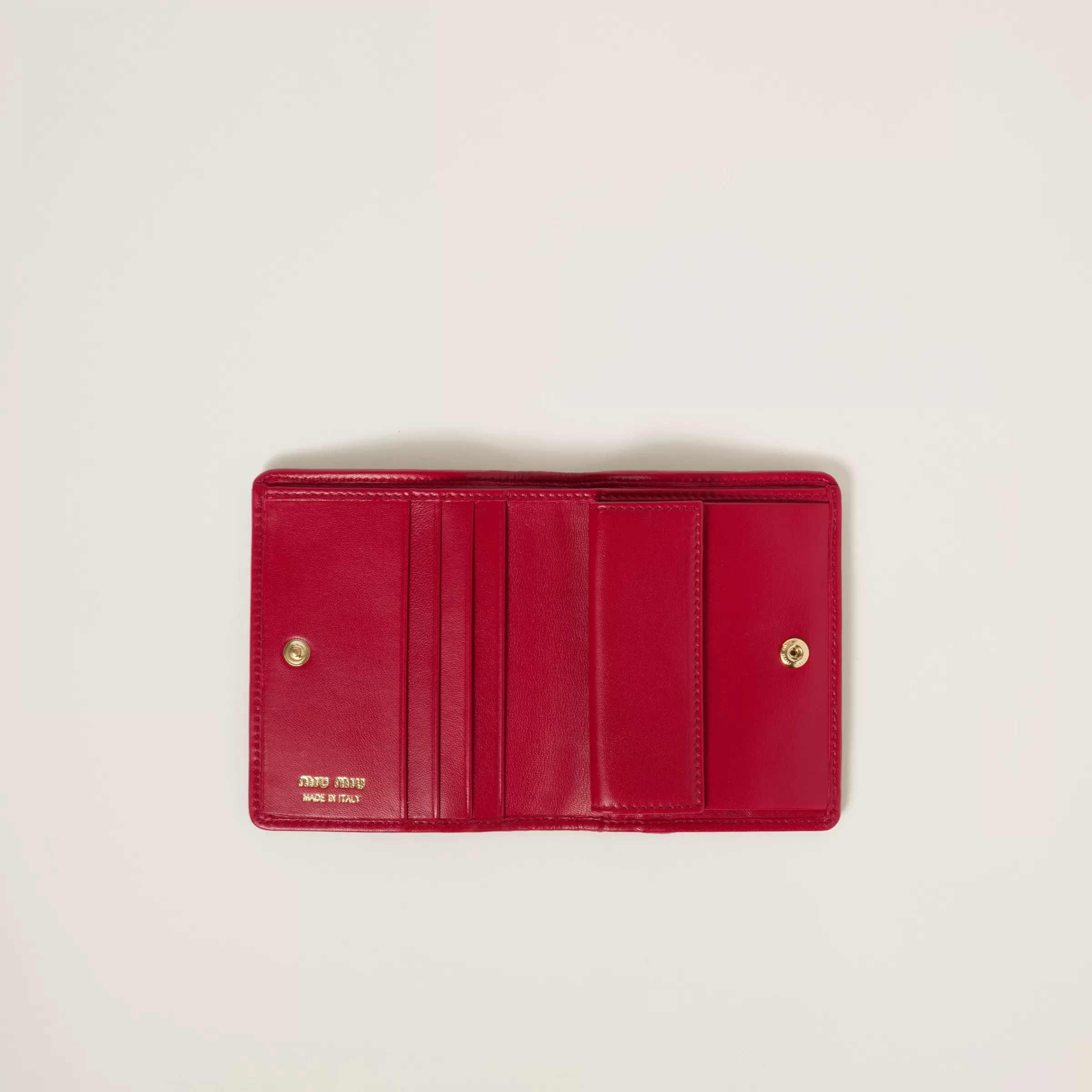 Miu Miu Small Matelassé Nappa Leather Wallet |